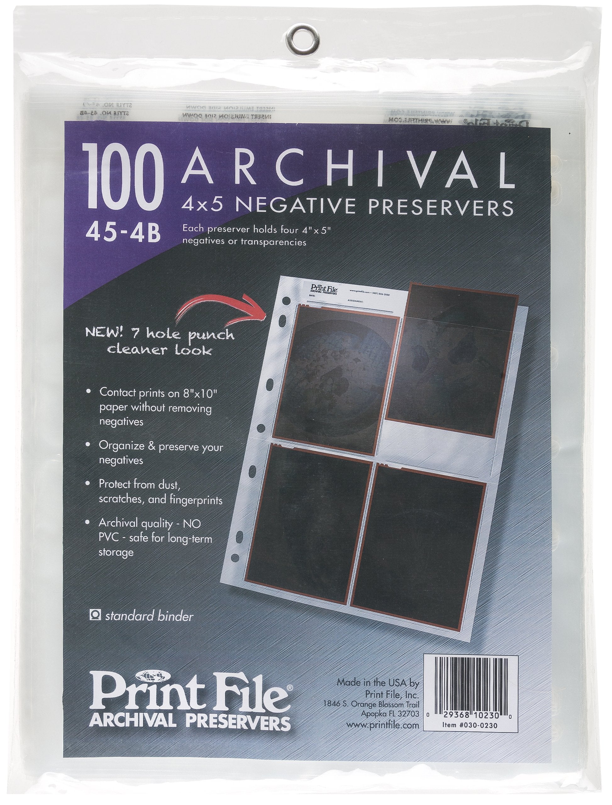 Printfile 4 4In X 5In Negatives 100 Pack   Printfile 454B100