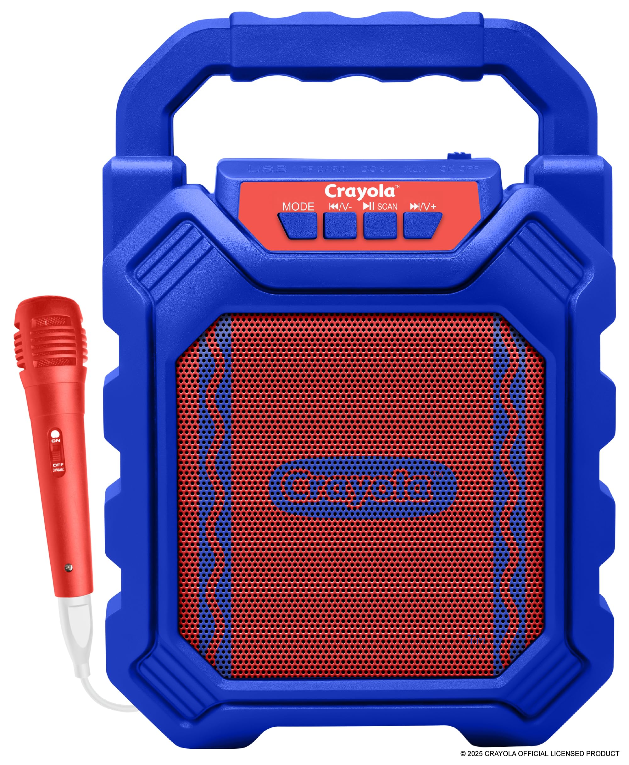 Crayola Mini Karaoke Machine for Kids, Portable Bluetooth Speakers with Microphone, 4 Driver 10W Peak Power, Loud HD Sound, Rech
