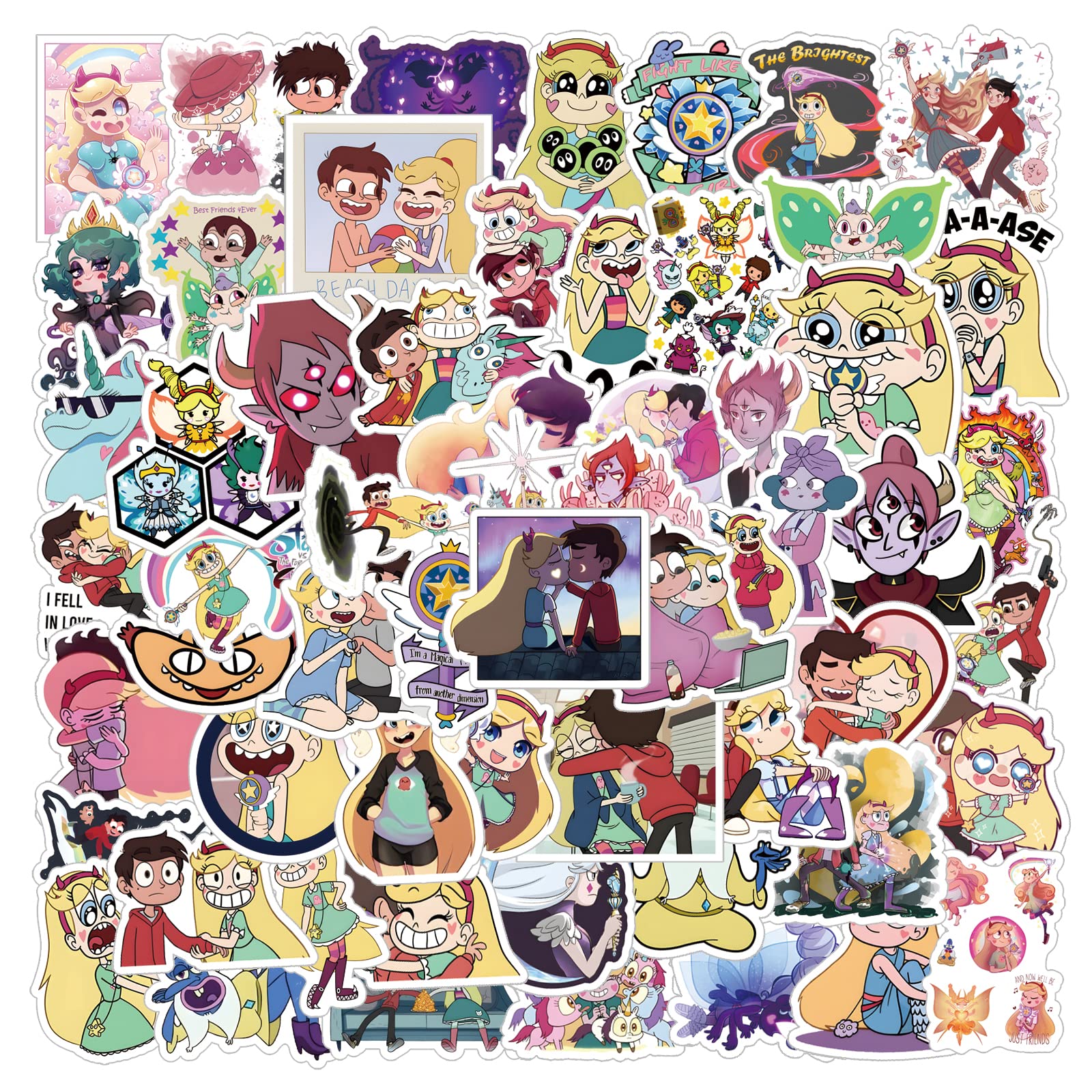 60Pcs Star Vs. The Forces Of Evil American Cartoon Waterproof Stickers Pack | Television Comedy Cool Deacls Vinyl Sticker For Ad