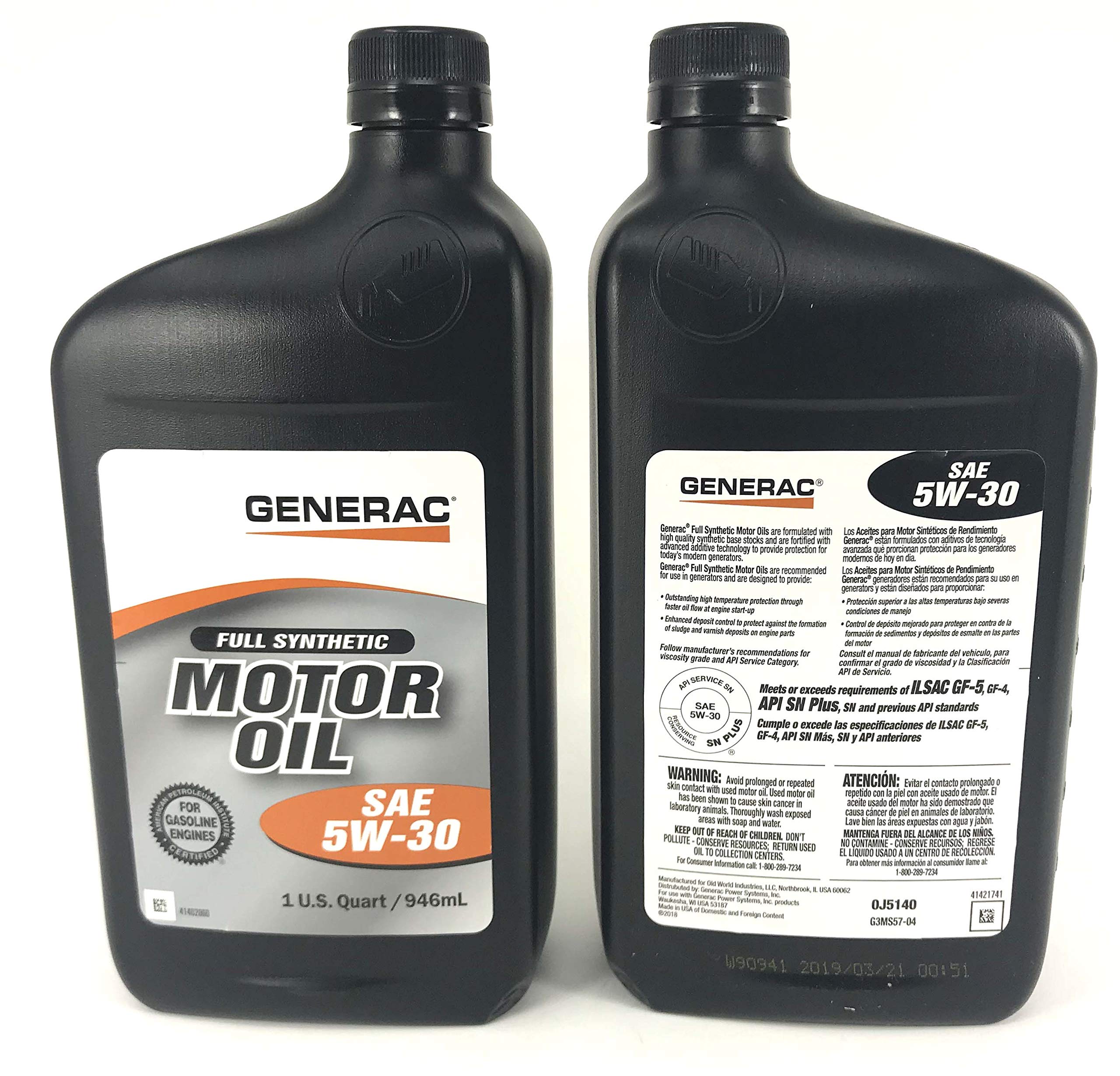 Generac 0J93230Ssm 20Kw 22Kw Sm 999 Maintenance Kit (Synthetic Oil)