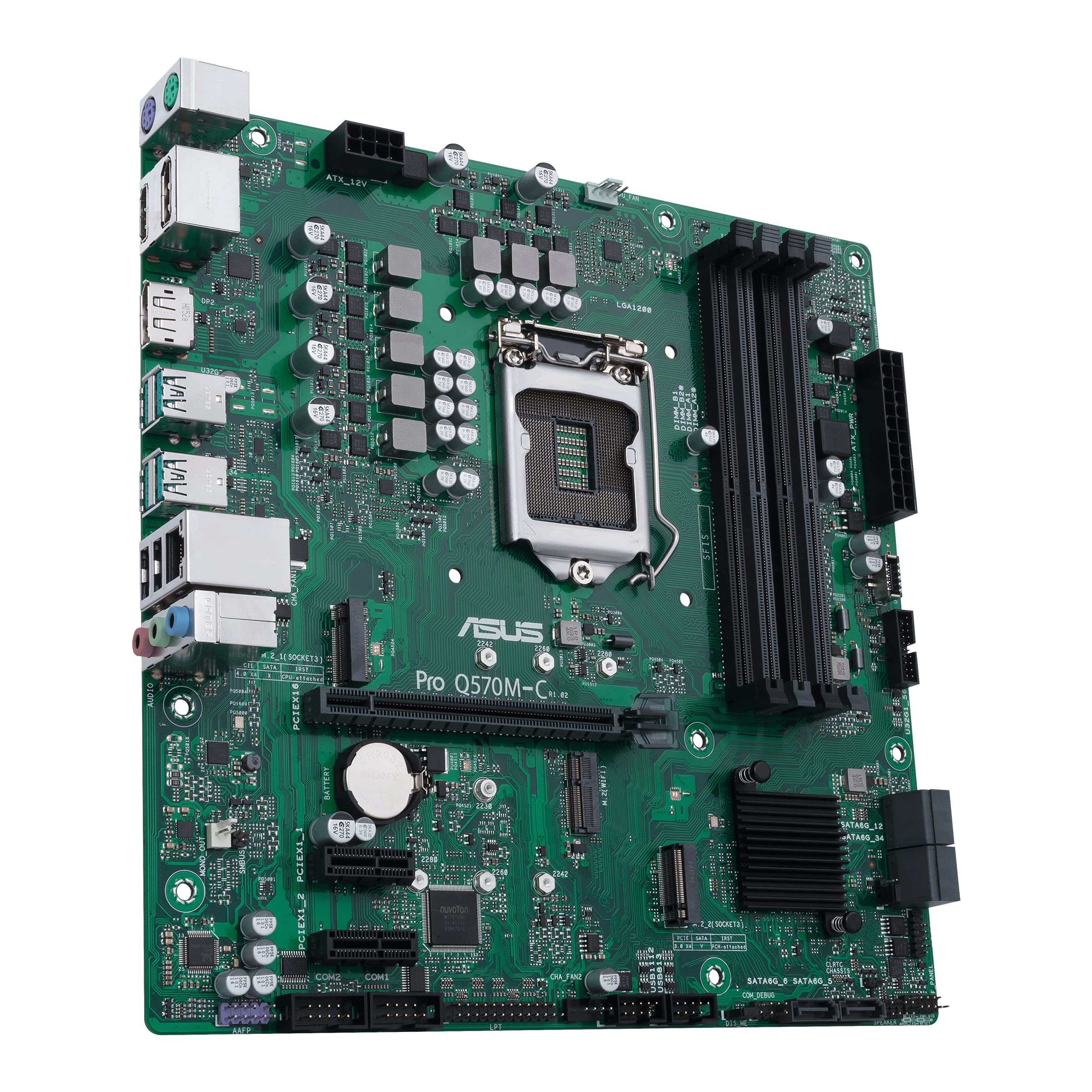 Asus Pro Q570M C/Csm Lga1200 (Intel 10Th&11Th Gen) Matx Commercial Motherboard (Pcie 4.0,1 Lan,Front Panel Usb 3.2 Type C, Intel