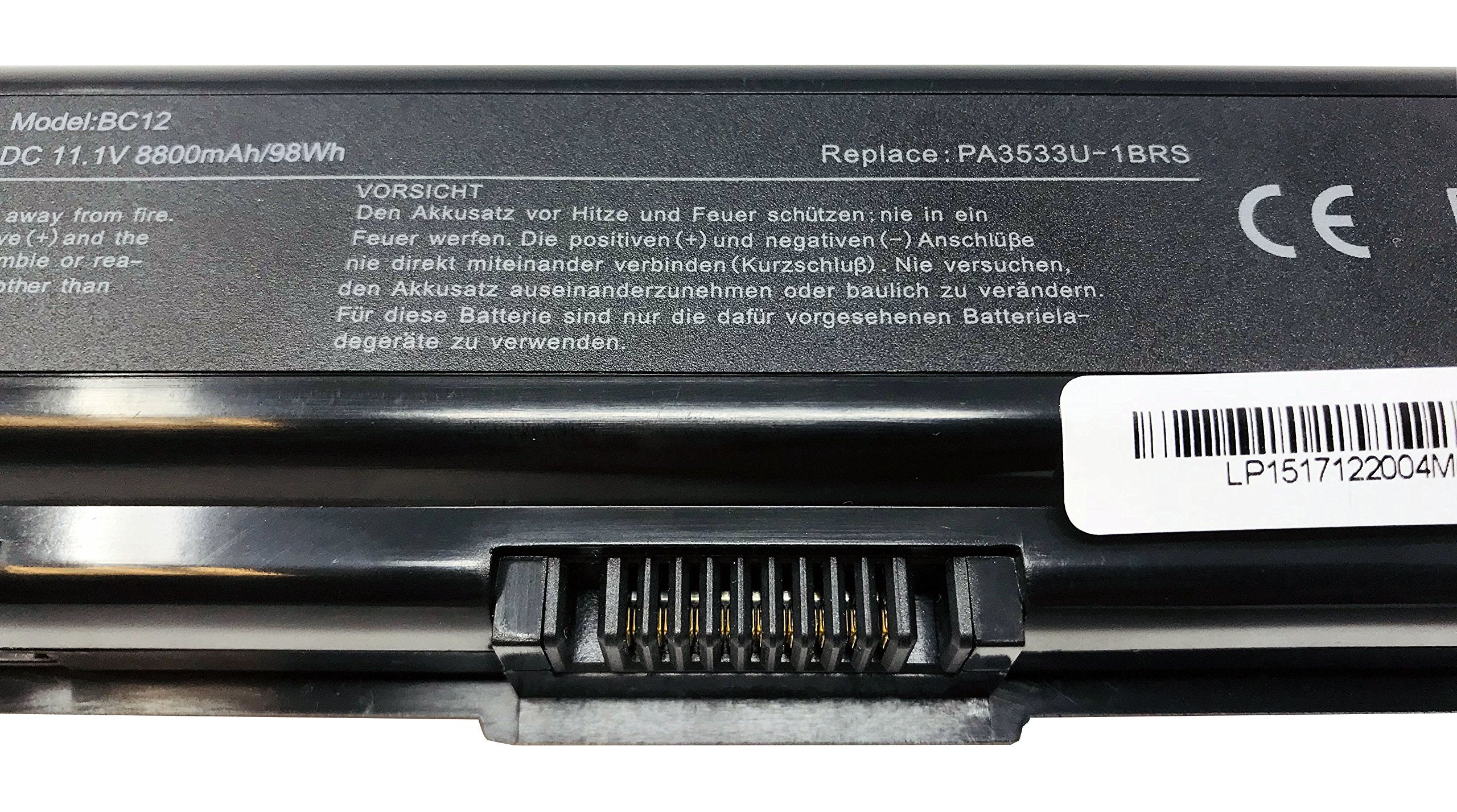 Ghu New Battery 98 Wh Pa3727U 1Brs Pa3535U 1Brs 12 Cell 8800 Mah Li Ion Replacement For Toshiba Satellite A200 A205 A210 A300 A3