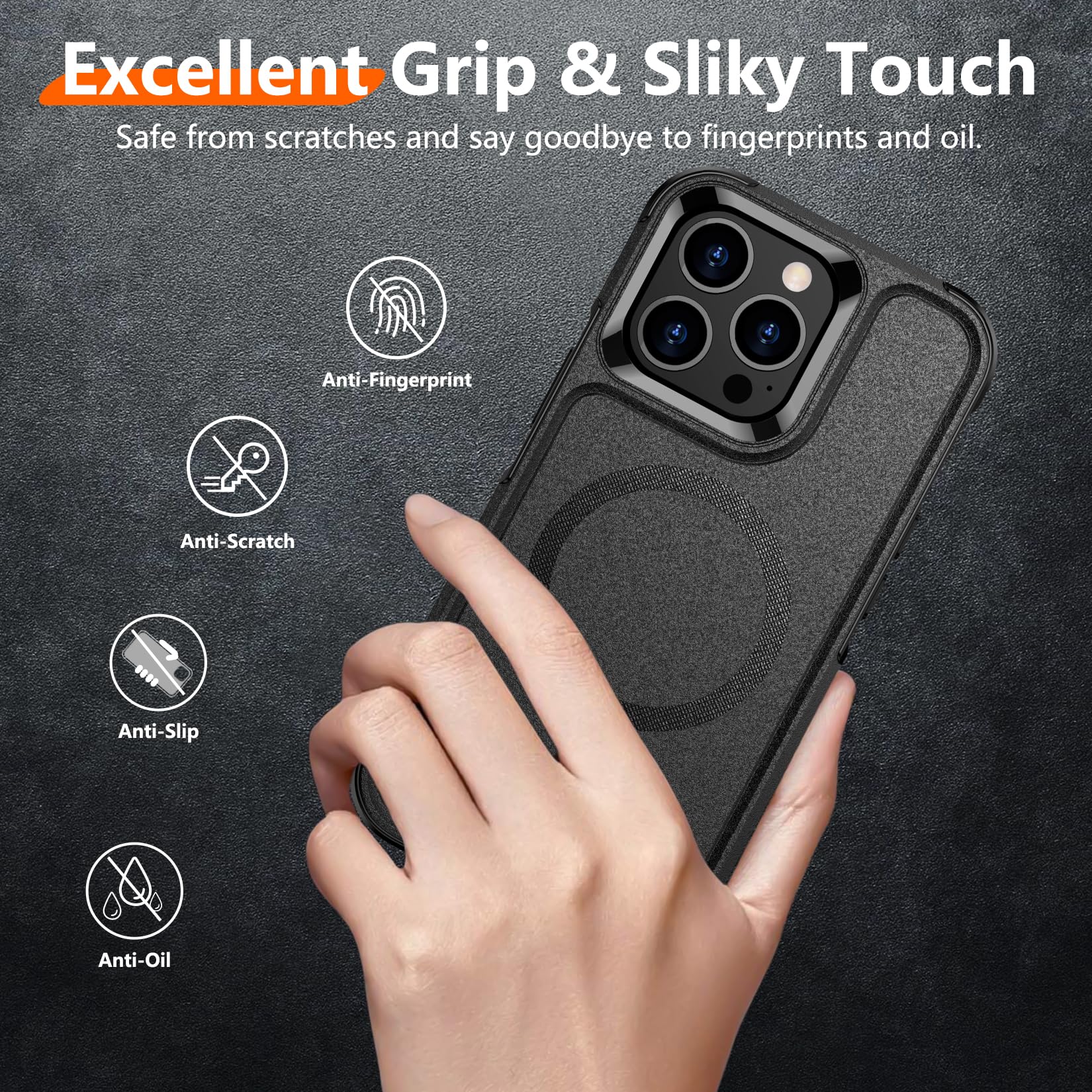 Red2Fire Strong Magnetic For Iphone 12 Pro Max Case, [Compatible With Magsafe] [Military Grade Drop Protection] Non Slip Heavy D