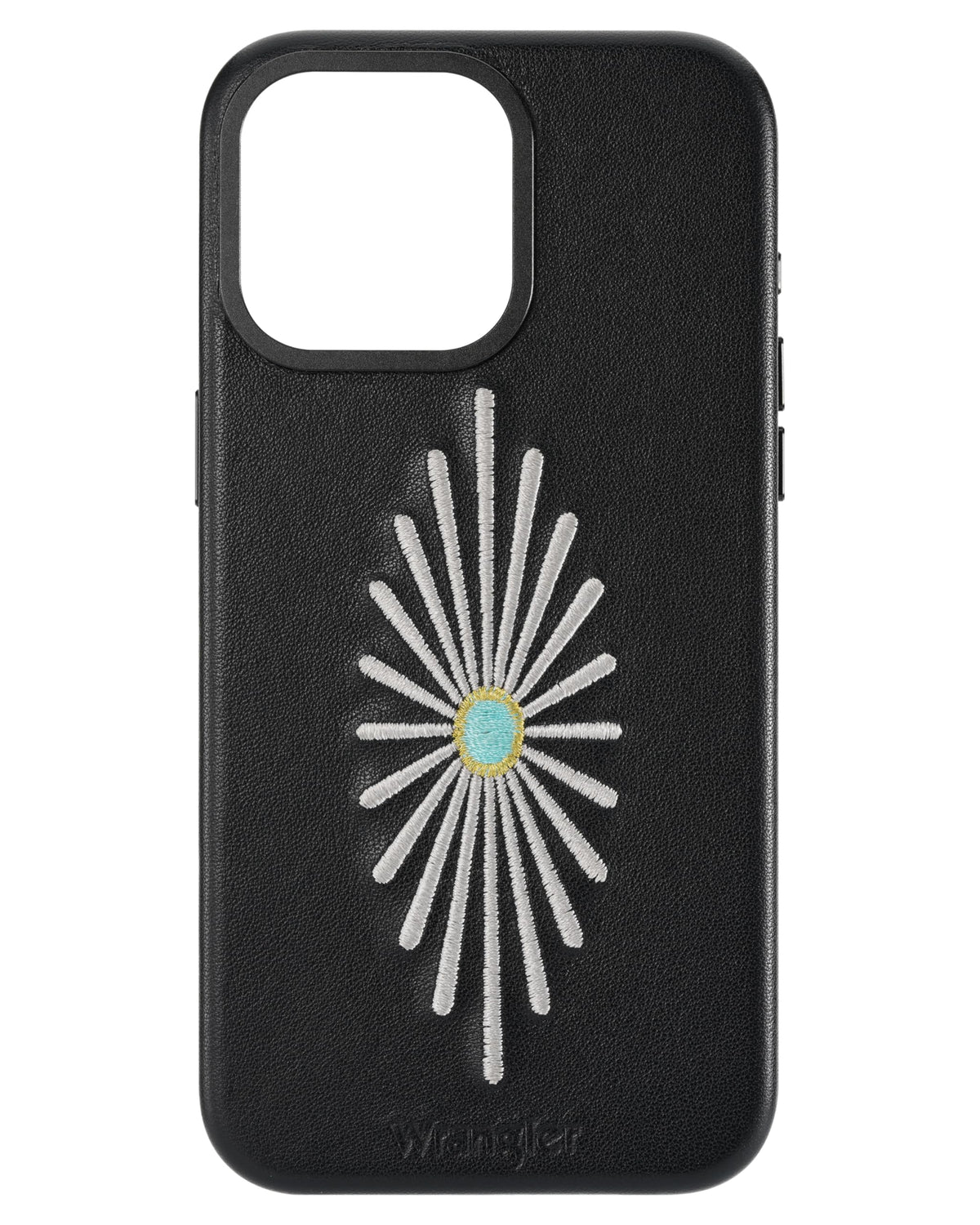 Withit Wrangler Leather Embroidered Iphone Case - Western Star, Compatible With Iphone (Black, 15 Pro Max)