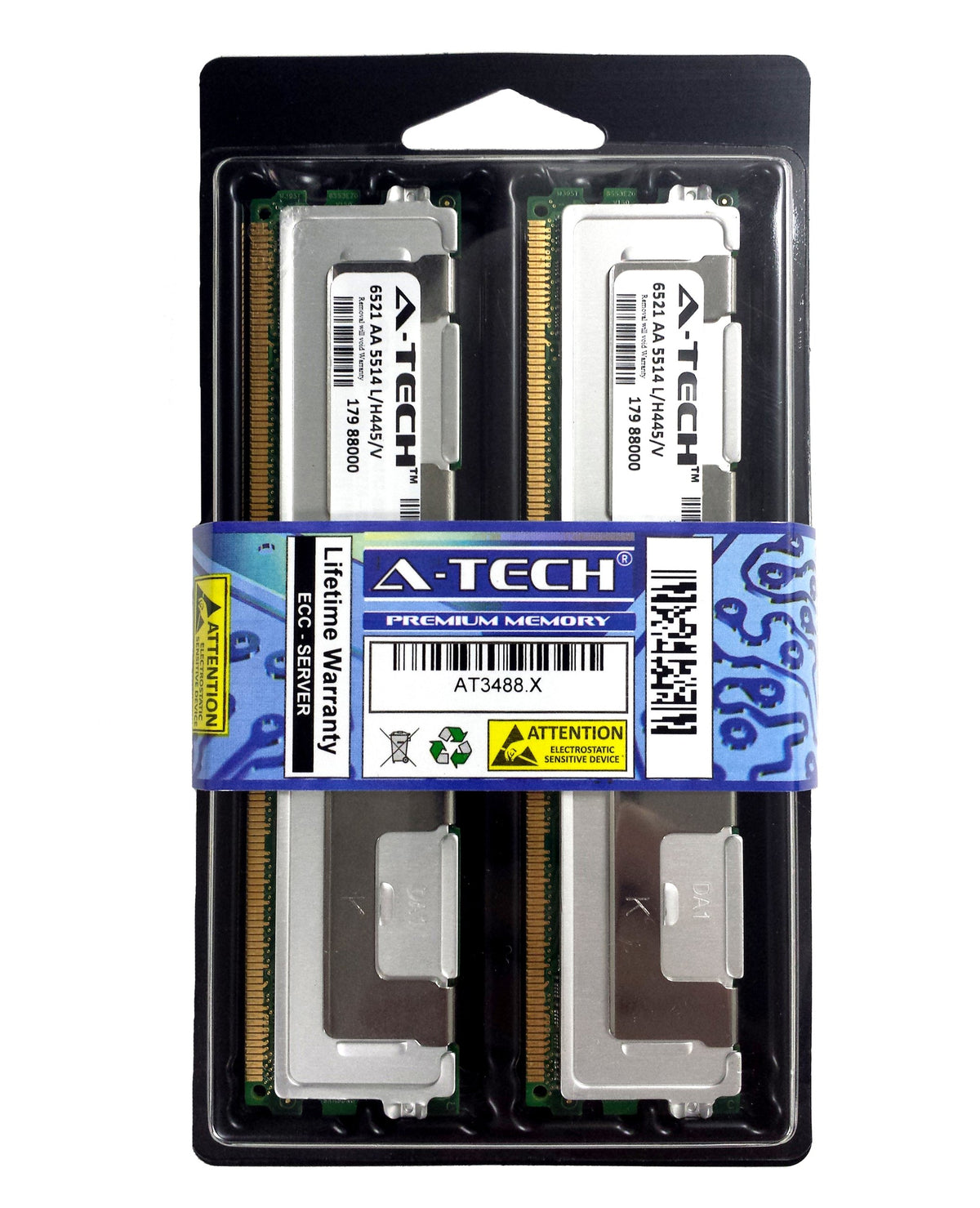 A-Tech 16Gb Kit 2X8Gb Memory Ram For Dell Poweredge 1900 1950 1950 1955 2900 2950 M600 R900 Sc1430 T110 Powervault Nf500 Nf600 N