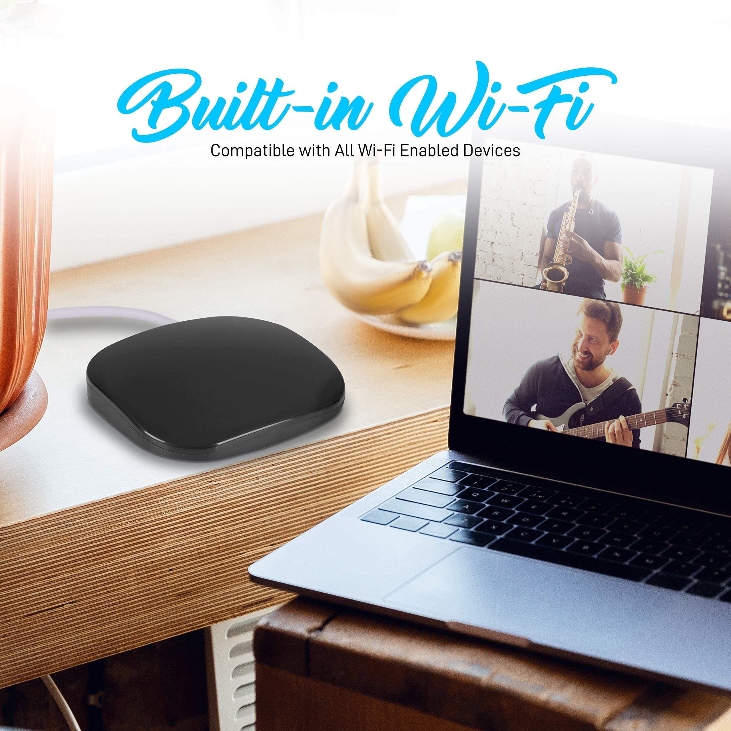 Pyle Wireless Audio Receiver   Connect To Any Audio Player To Stream Music Wifi Over Apple Airplay Or Android Small