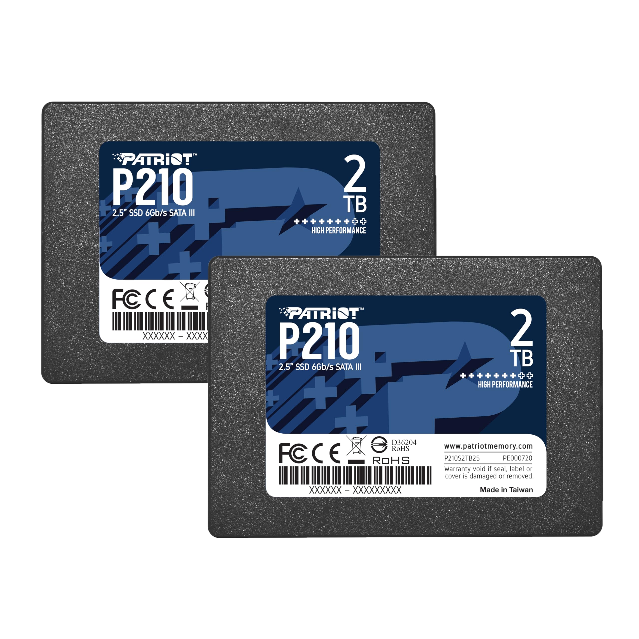 Patriot P210 2Tb Internal Ssd 2 Pack   Sata 3 2.5''   Solid State Drive   P210S2Tb252B
