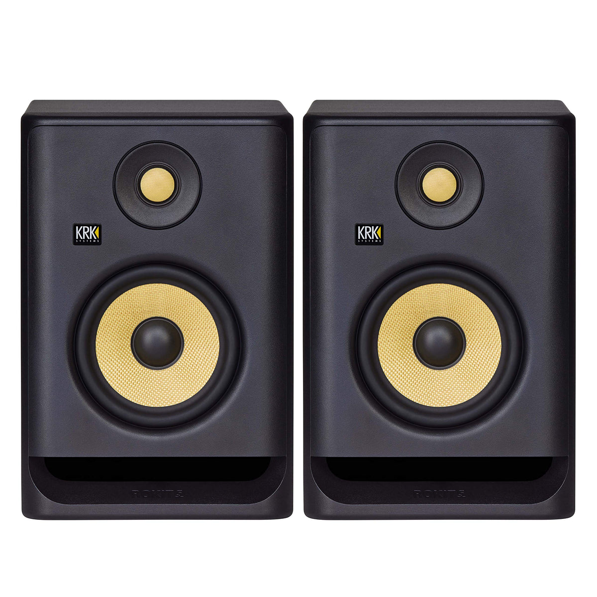 Krk Rp5 Rokit 5 G4 Professional Bi Amp 5'' Powered Studio Monitor Pair, Black