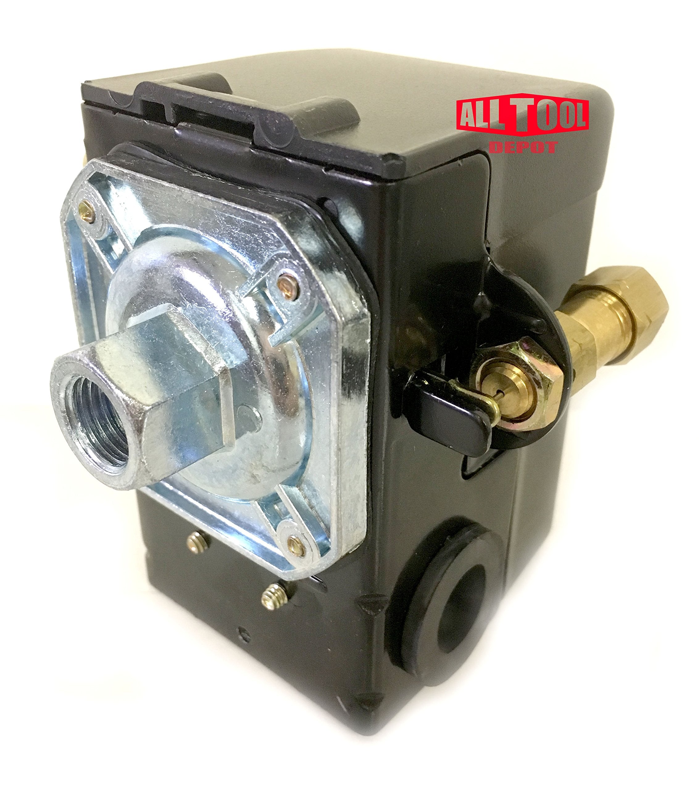 Replacement Air Compressor Pressure Switch, Sunny L1, 1 Port, 95 125 Psi, 25 Amp