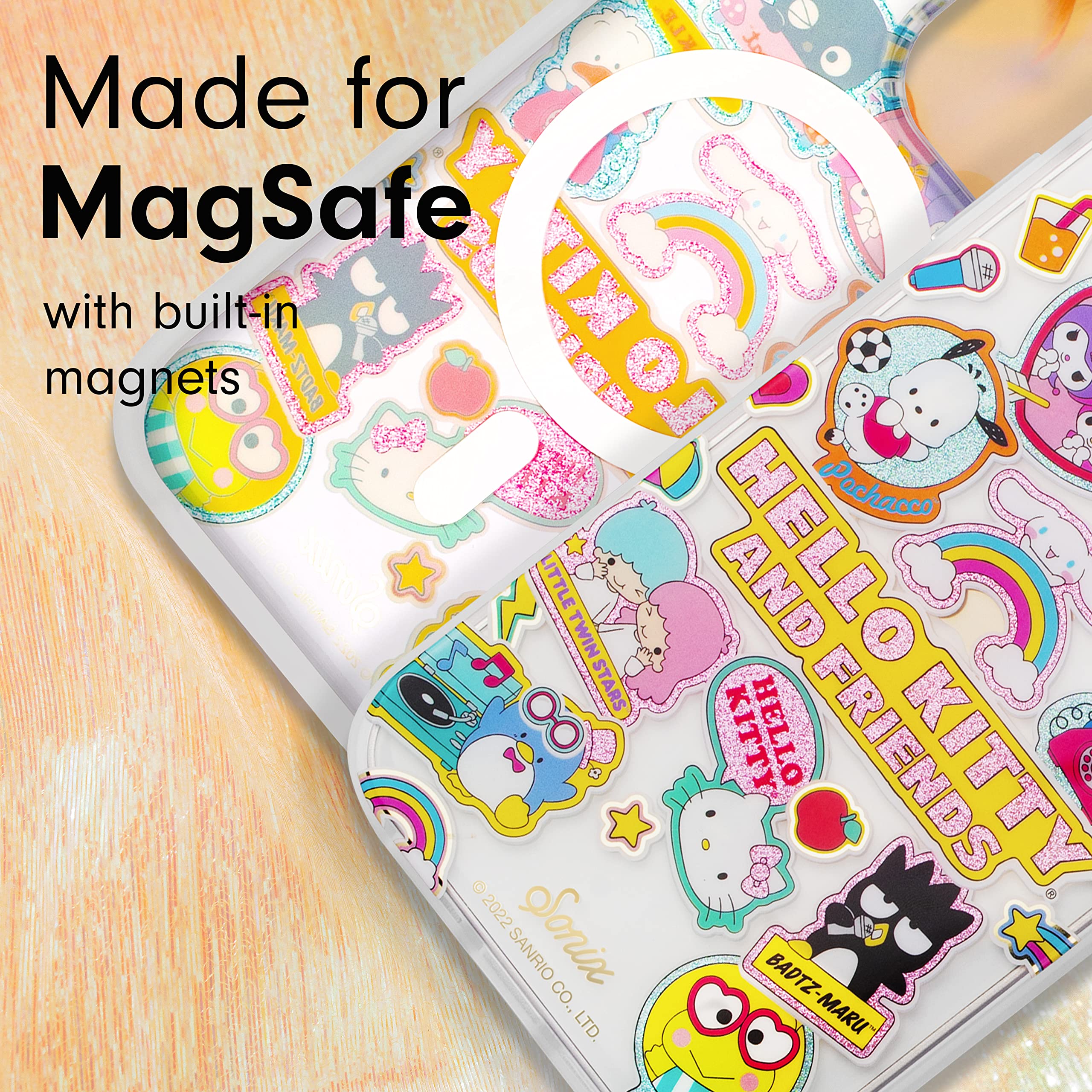 Sonix X Sanrio Case For Iphone 14 Pro | Compatible With Magsafe | 10Ft Drop Tested | Hello Kitty And Friends Stickers