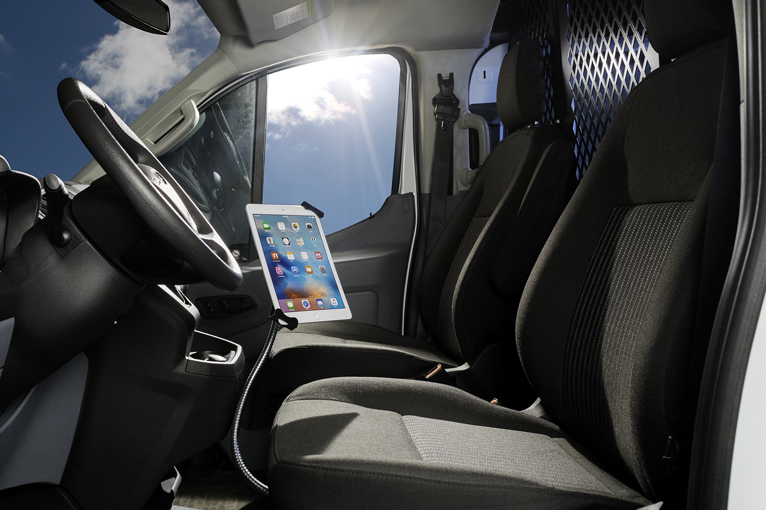 Cta Digital: Anti-Theft Tablet Holder, Gooseneck, No-Drill, Seat Rail Mount For Apple Ipad 10.2-Inch (7Th Gen.)/Mini 5/Air 3/12.