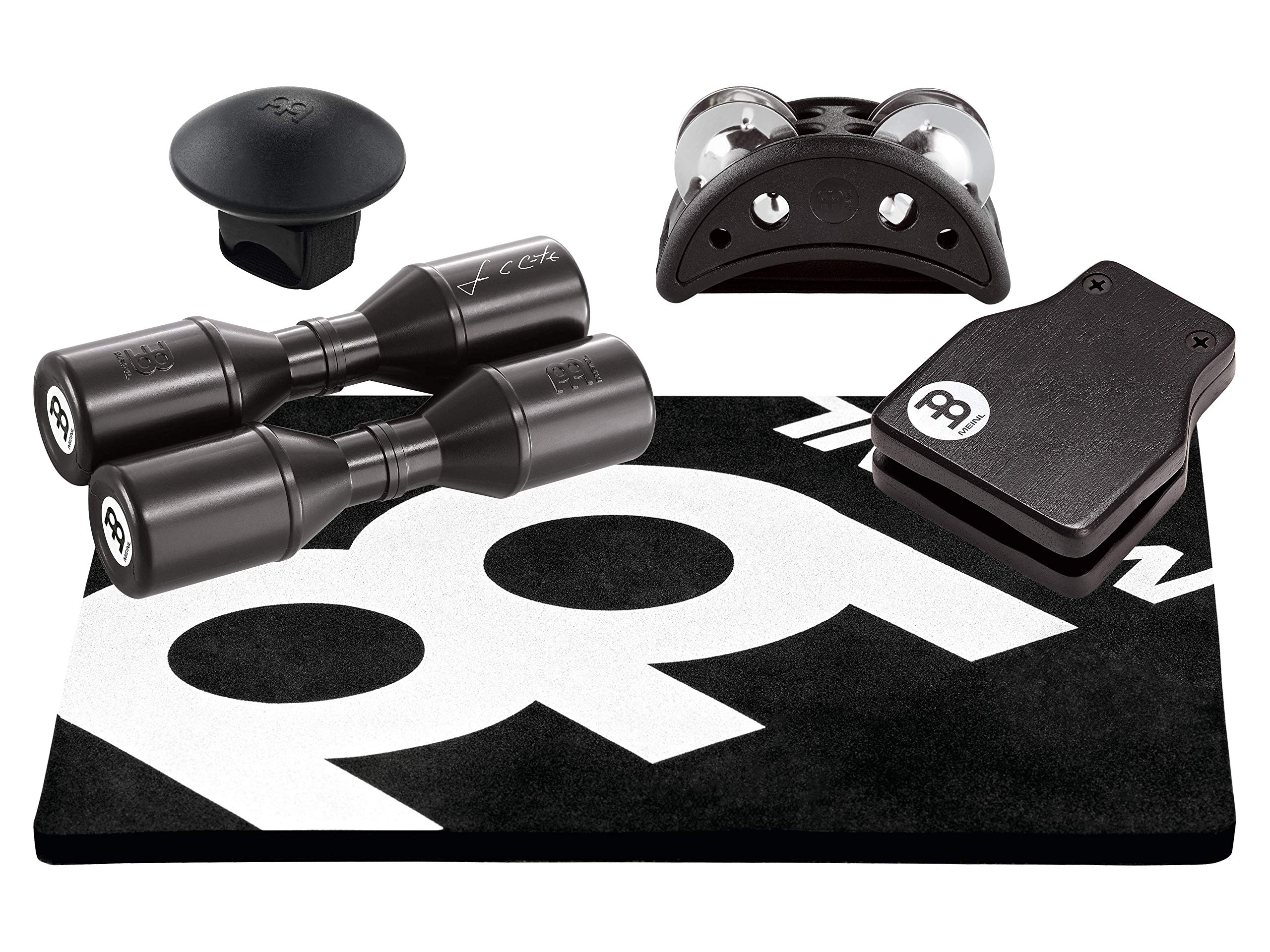 Meinl Percussion Cajon Accessory Pack With Sitting Pad, Two Shakers, Foot Tambourine And Castanet (Pp 2)