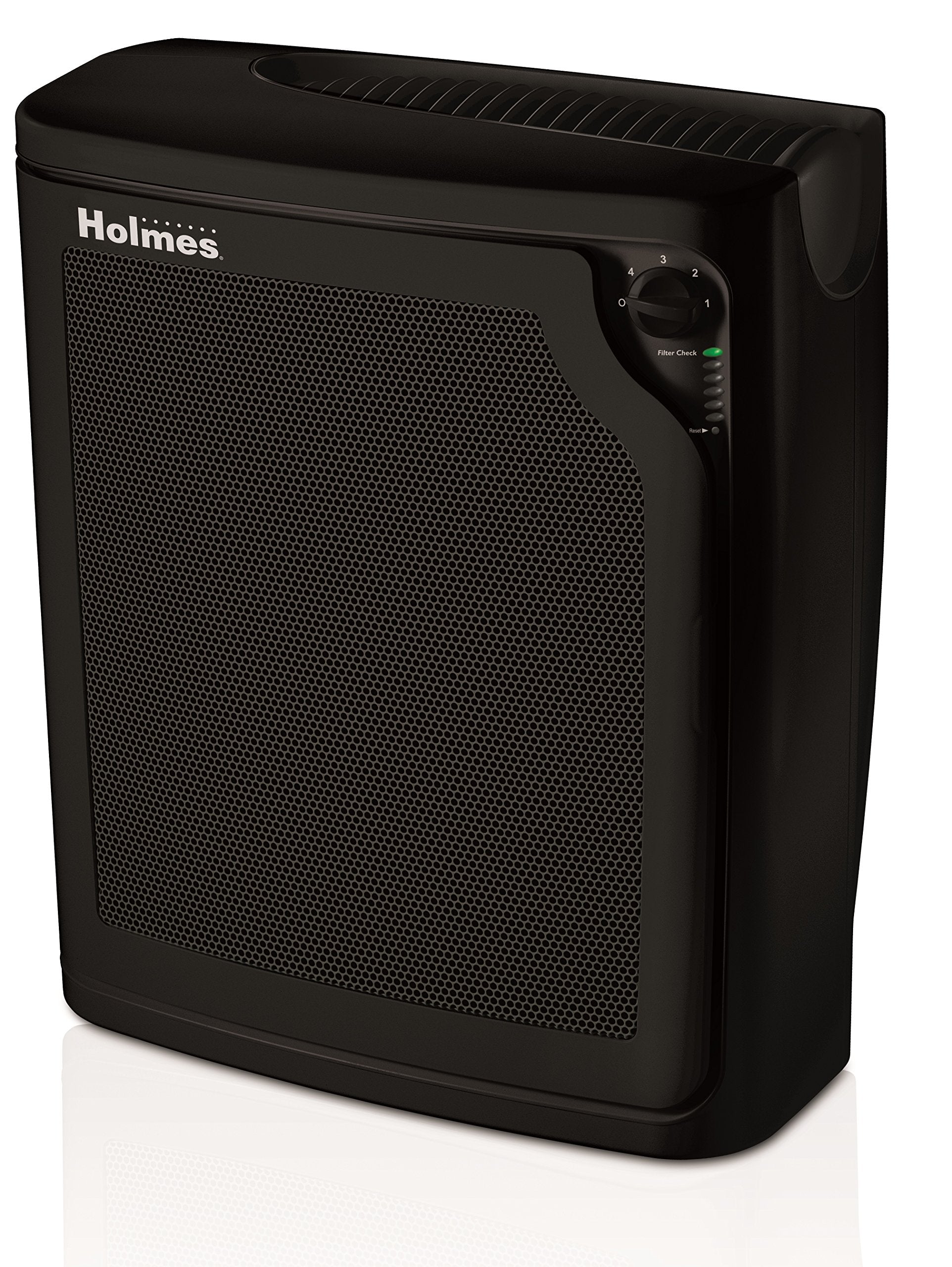 Holmes True Hepa Console Air Purifier With Filter Life   Monitor Bar And Quiet Operation | Large Room Air Cleaner   Black (Hap86