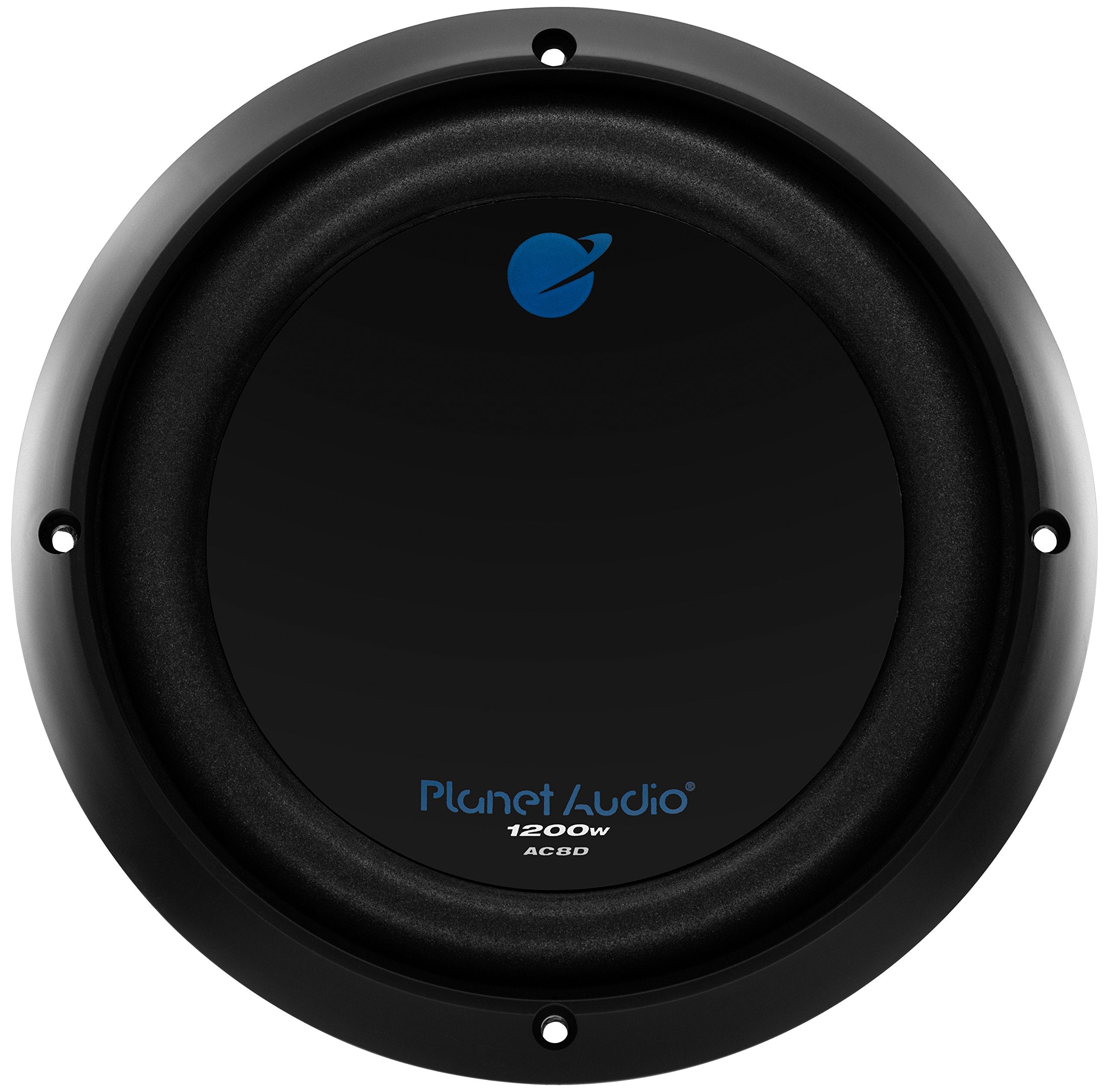Planet Audio AC8D 8 Inch Car Subwoofer - 1200W Max, Dual 4 Ohm Voice Coil, Black, Polypropylene Material