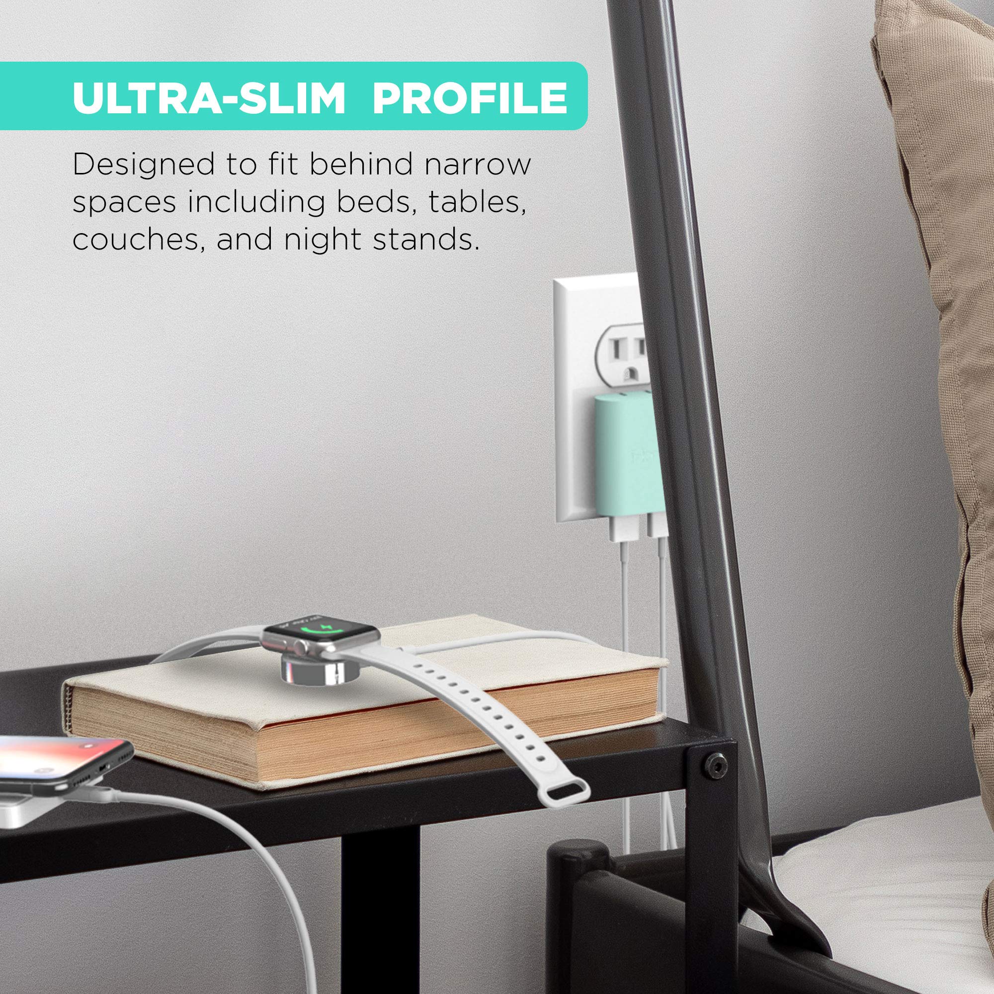 Ihome Ac Pro 3.4 Amp 2 Port Usb Wall Charger, Flat Foldable Plug For Iphone 12/12 Pro/12 Pro Max/ 11/11 Pro/11 Pro Max/Xs,/Xs Ma