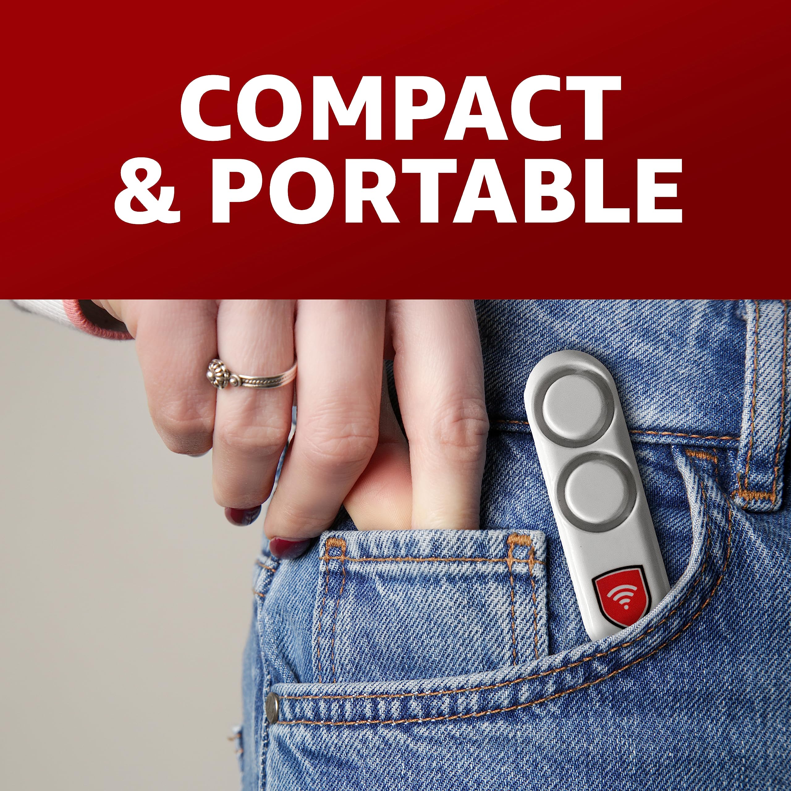 The Safealarm Personal Self Defense Safety Alarm Keychain |Loud 120Db Dual Alarm Siren Heard Up To 600 Ft/185 Meters Away | Emer