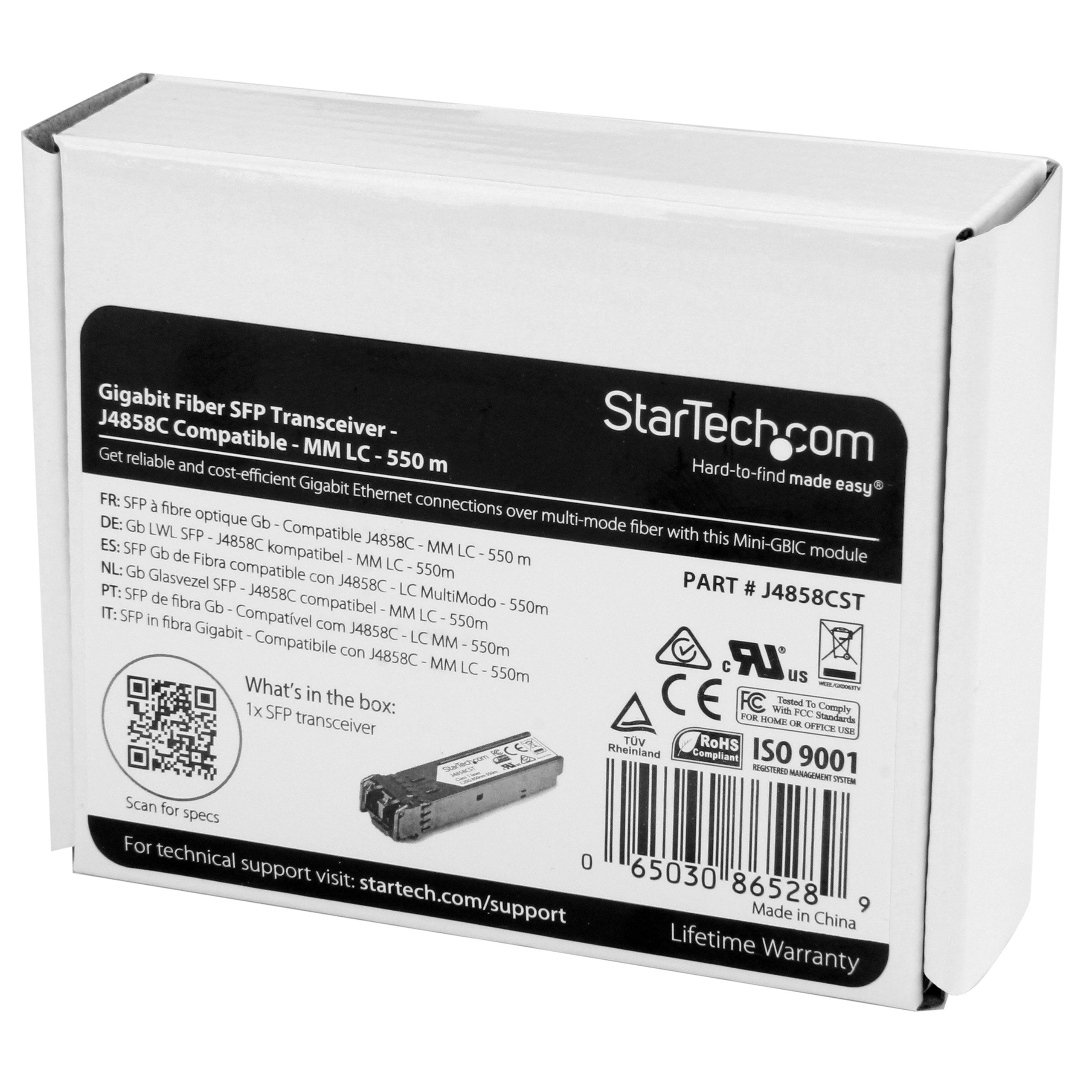 Startech Hp J4858C Compatible Transceiver Module Gigabit Fiber Sfp 0.5 X 0.6 X 2.2