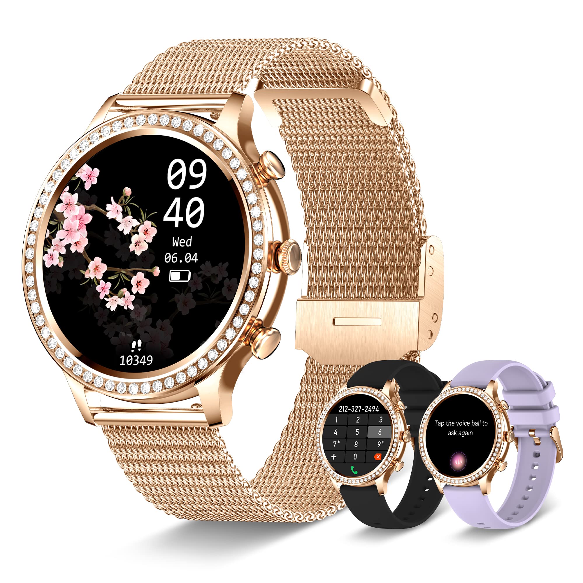 Colesma Smart Watch For Women(Answer/Make Call) Smart Watch For Android Phones And Ios 1.32'' Hd Full Touch Screen Fitness Track