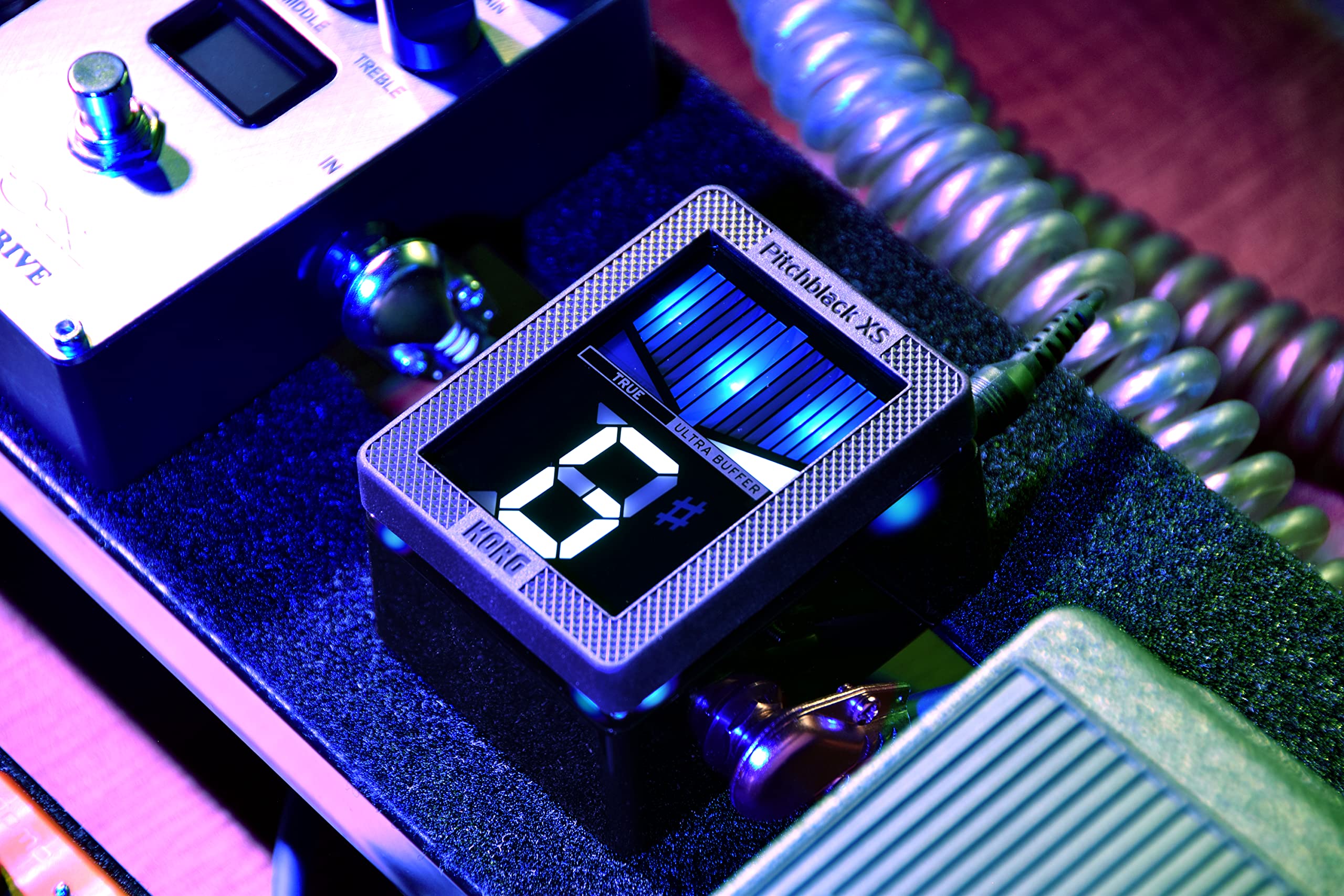 Korg Pitchblack Xs Compact Chromatic Guitar Pedal Tuner W/ Four Display Modes And High Visibility Display (Pbxs)