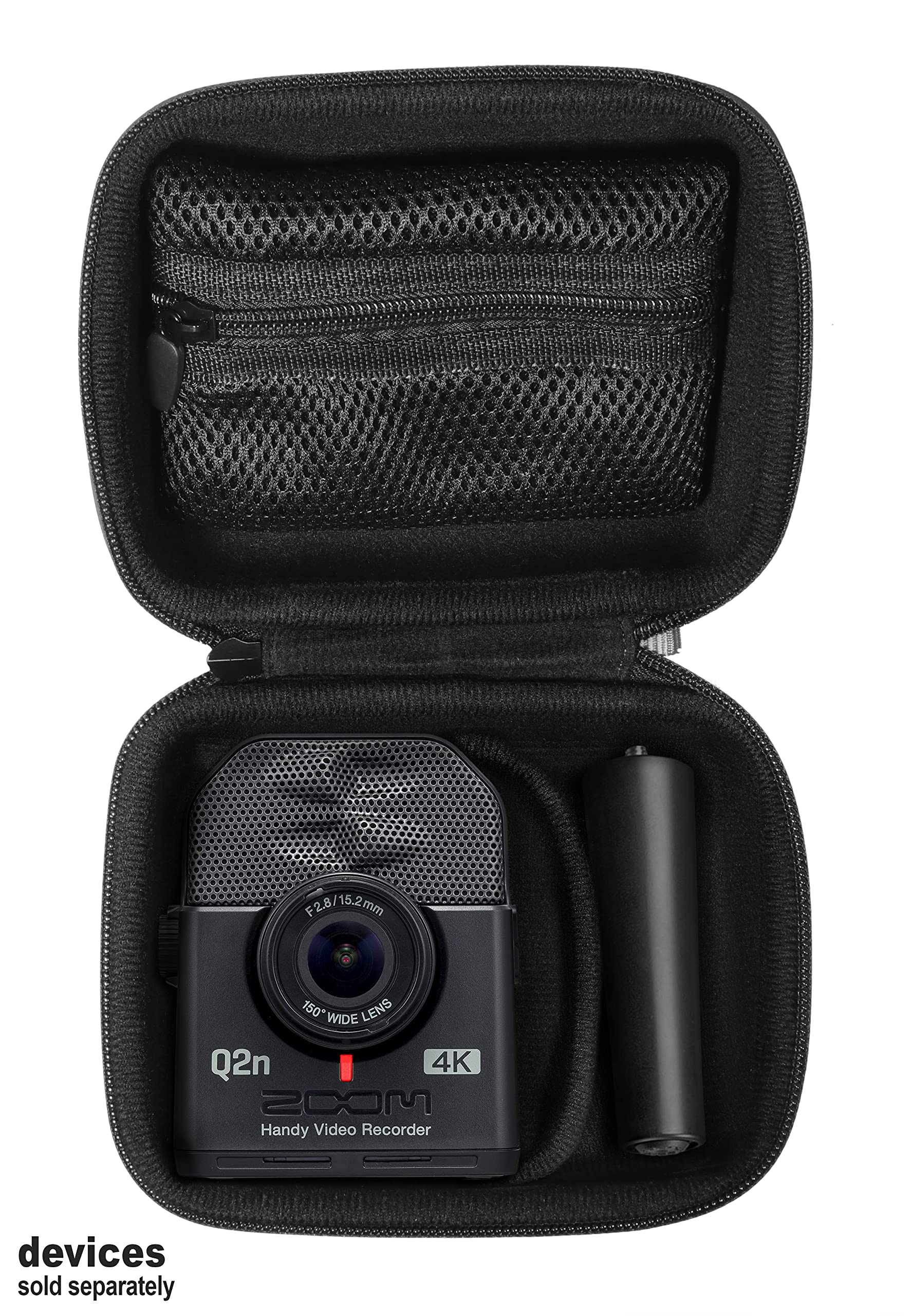 Getgear Case For Zoom Q2N 4K Handy Video Recorder And Zoom Ma 2 Tripod, Organizer For Q2N 4K/H2N Recorder, Tripod, Cord, Flash M