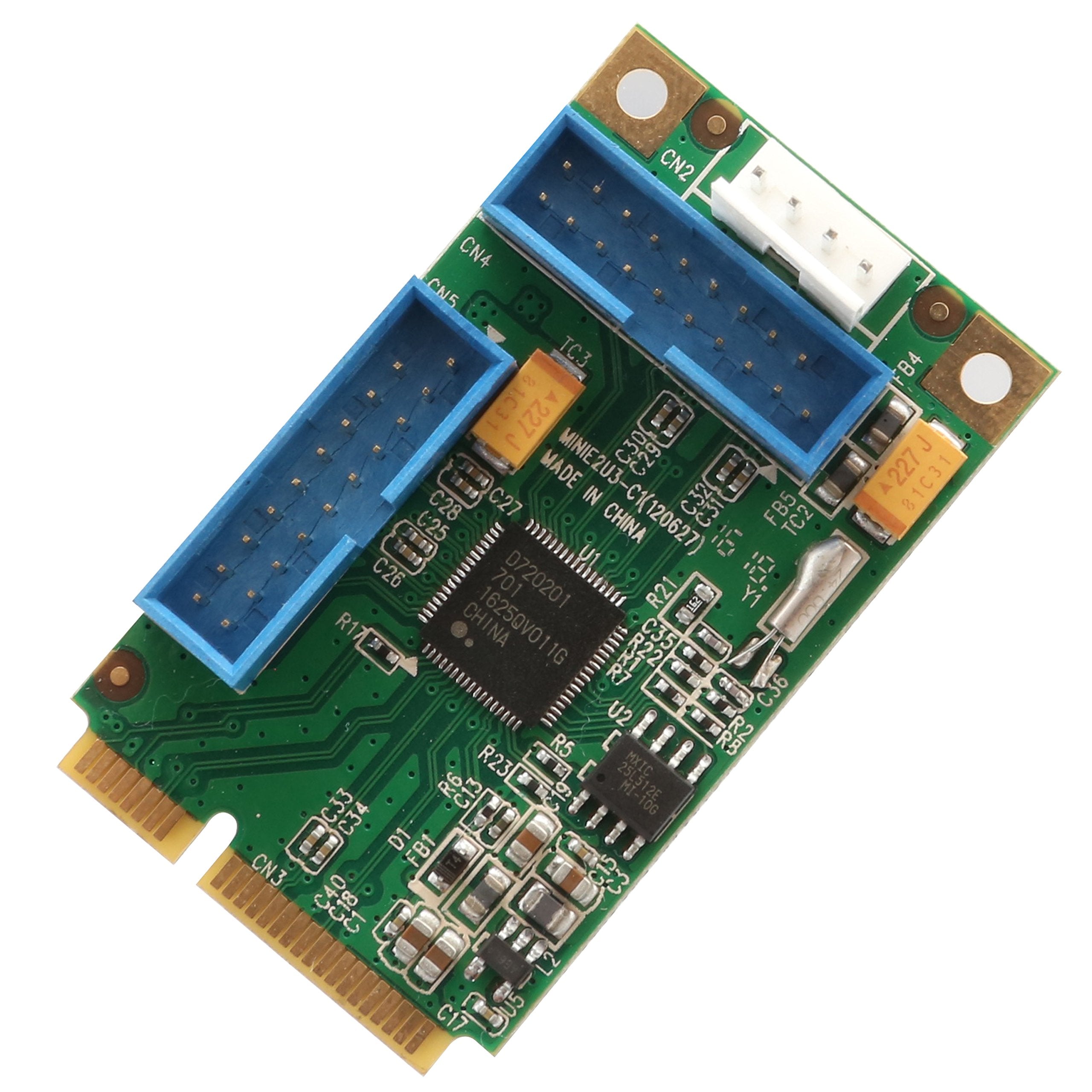 Syba IO Crest SD-MPE20215 Mini PCI-Express USB 3.0 Host Controller Card with Renesas D720201 chipset. Windows OS XP 7 Server 200