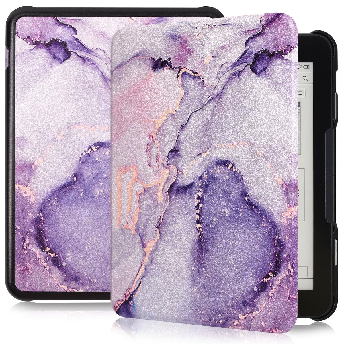 Caweet Case For Nook Glowlight 4 Plus 7.8'' 2023 Release, Ultra Lightweight Pu Leather Shell Cover With Magnetic Closure, Lilac