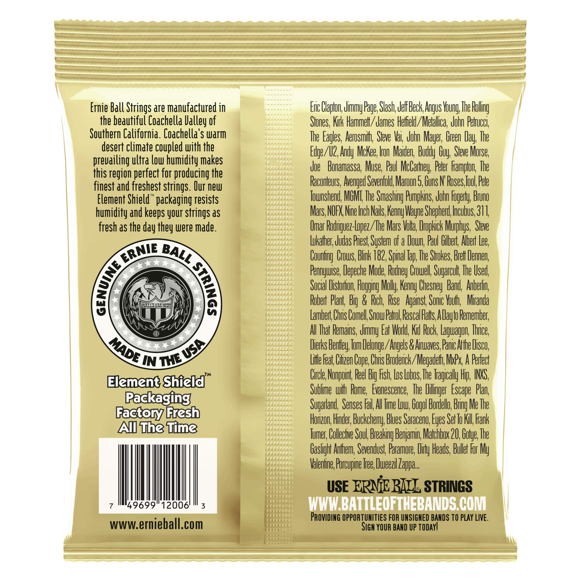 Ernie Ball Acoustic Guitar Strings   Earthwood 2006 80/20   Xl   10 50   2 Pack