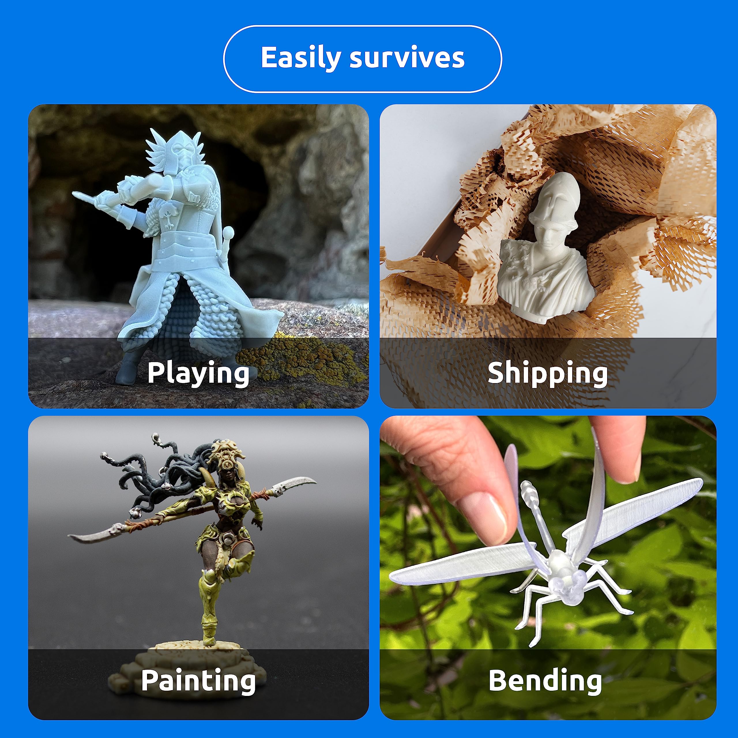 Ameralabs Tgm 7 3D Wargaming Resin For Tabletop Miniatures   Tough, High Resolution, Low Odor, Fast Curing 3D Printing Liquid Fo