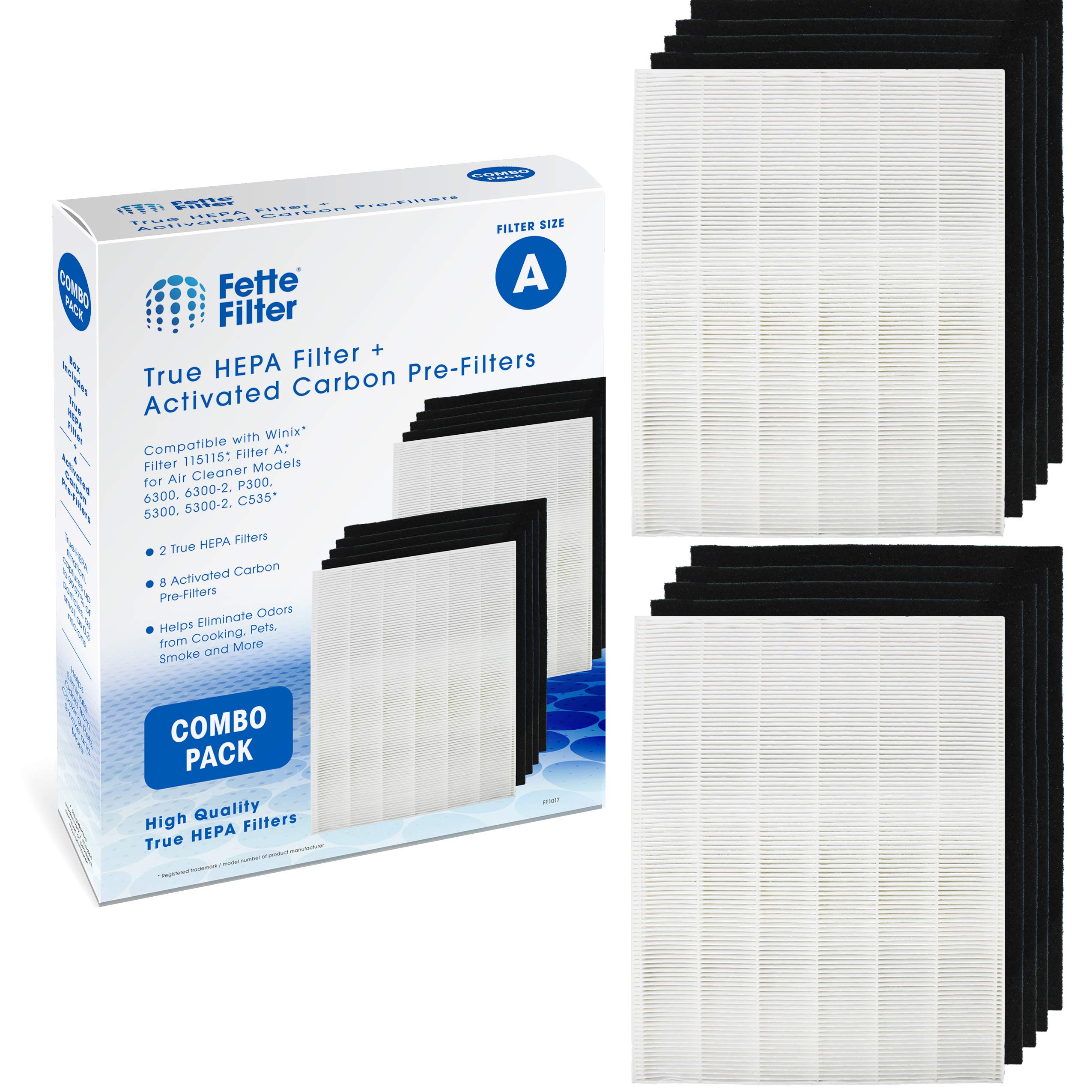 Fette Filter   115115 Premium True Hepa H13 Filter Compatible With Winix Filter A 115115 Size 21 Plasma Wave Air Purifier Am90 P