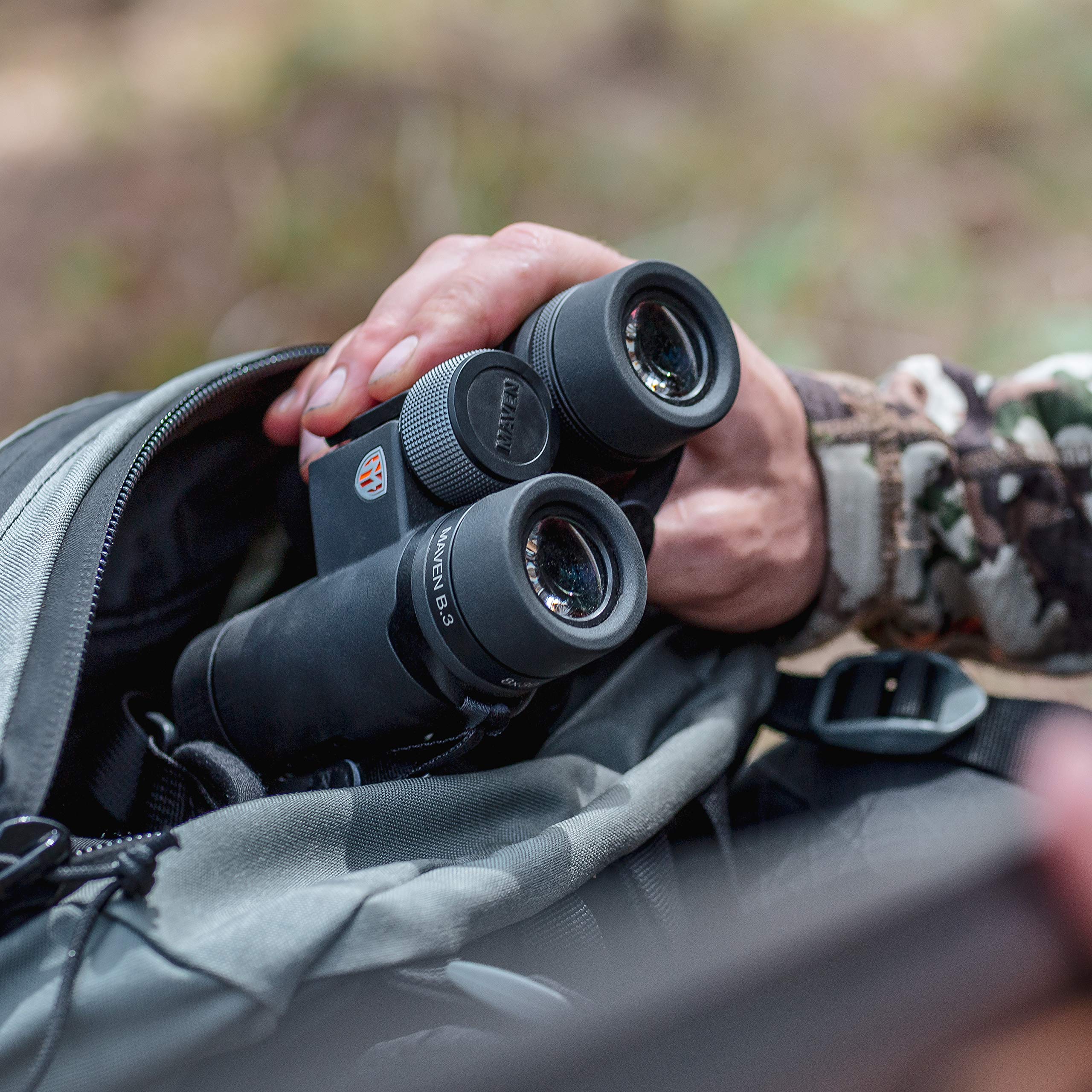 Maven B3 30Mm Ed Compact Binocular (6X30, Gray/Orange)