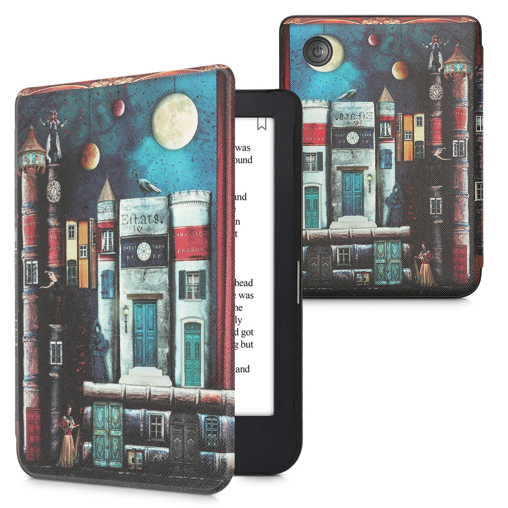 Kwmobile Case Compatible With Kobo Clara 2E / Tolino Shine 4 Case   Ereader Cover   Book City Multicolor