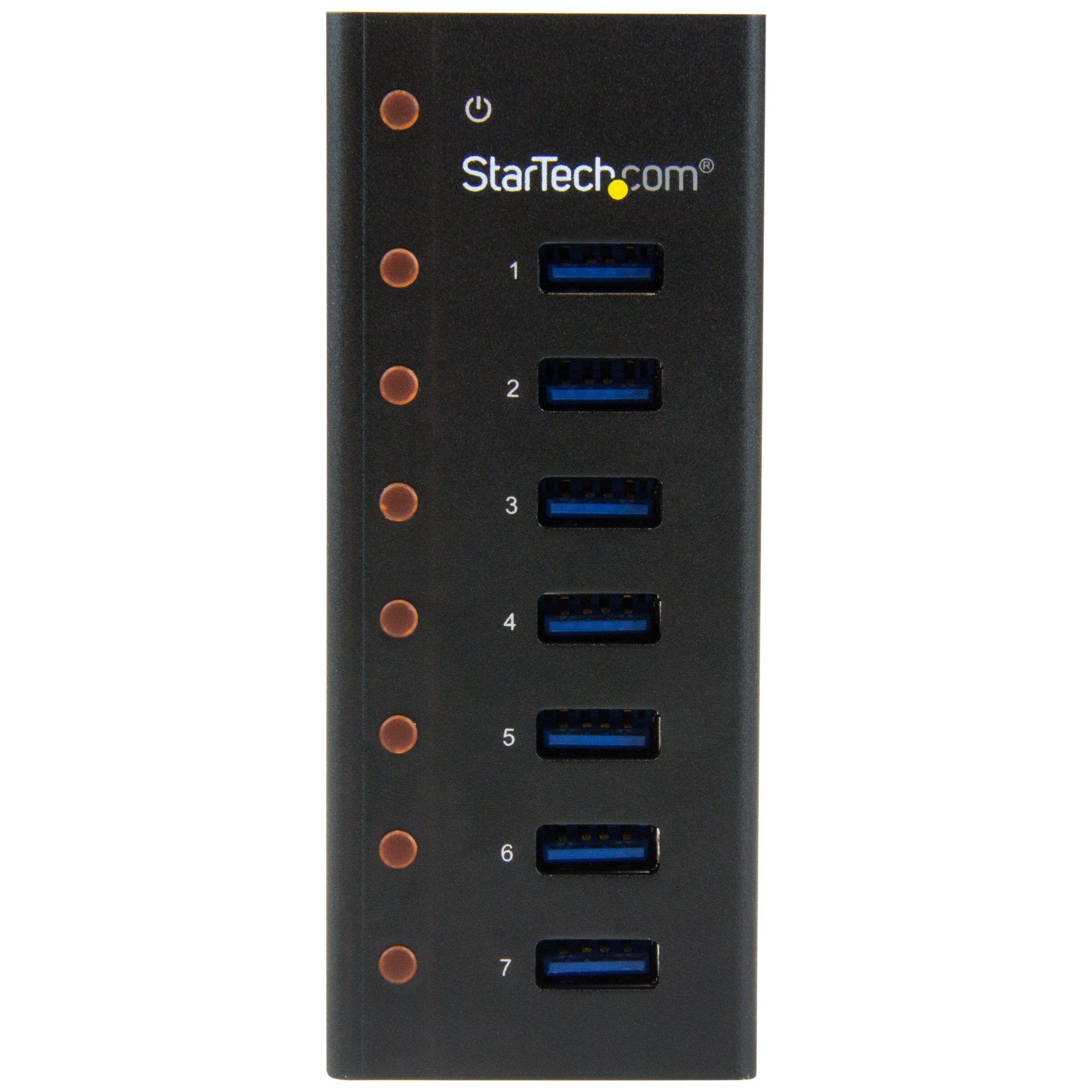 Startech.Com 7 Port Usb 3.0 Hub (5 Gbps)   Metal Enclosure   Desktop Or Wall Mountable   Rugged & Industrial Powered Usb Expande