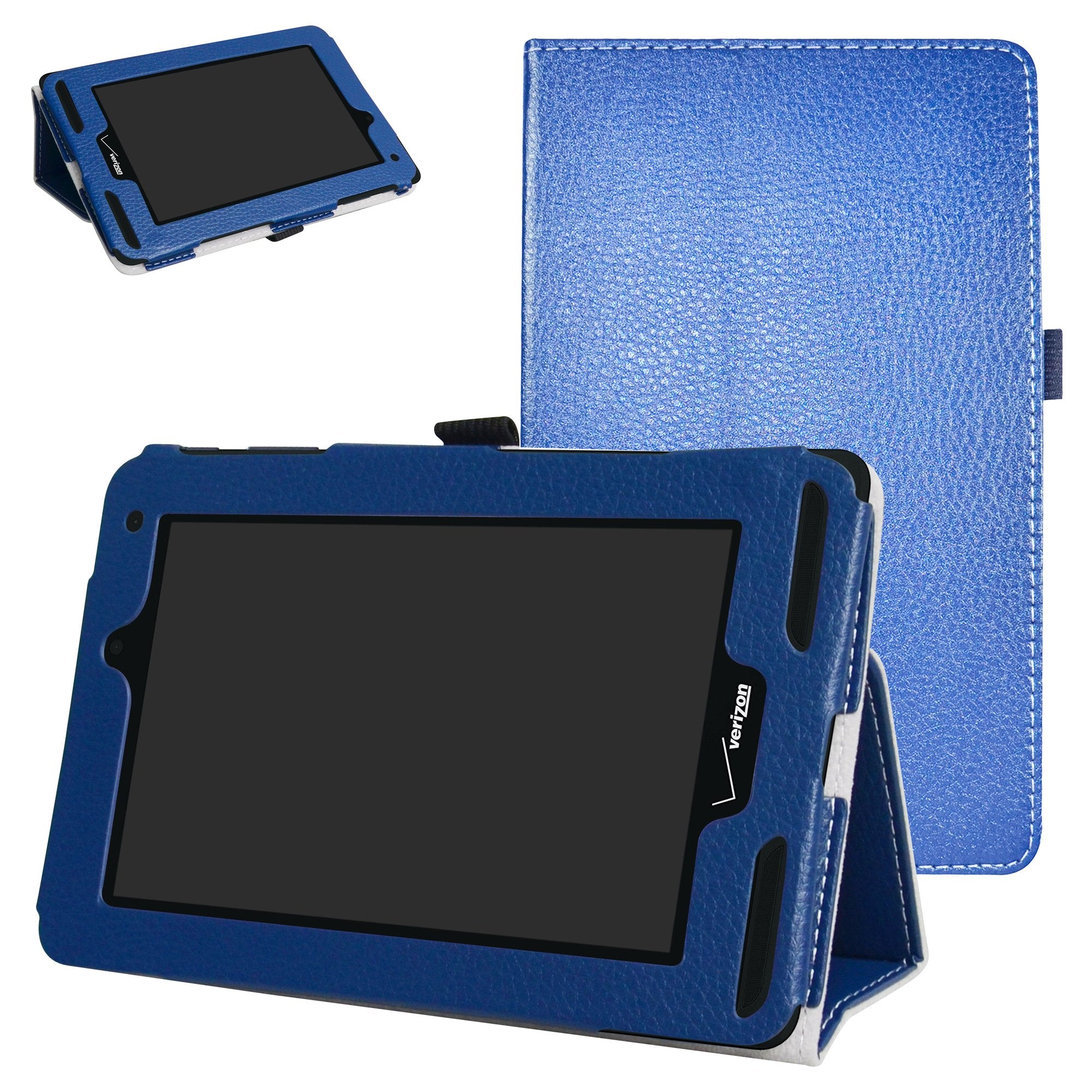 Mama Mouth for Verizon Ellipsis 7 4g LTE Case,Slim Folio 2-Folding Stand Case Cover for 7 Verizon Ellipsis 7 4g LTE Tablet,Dark 