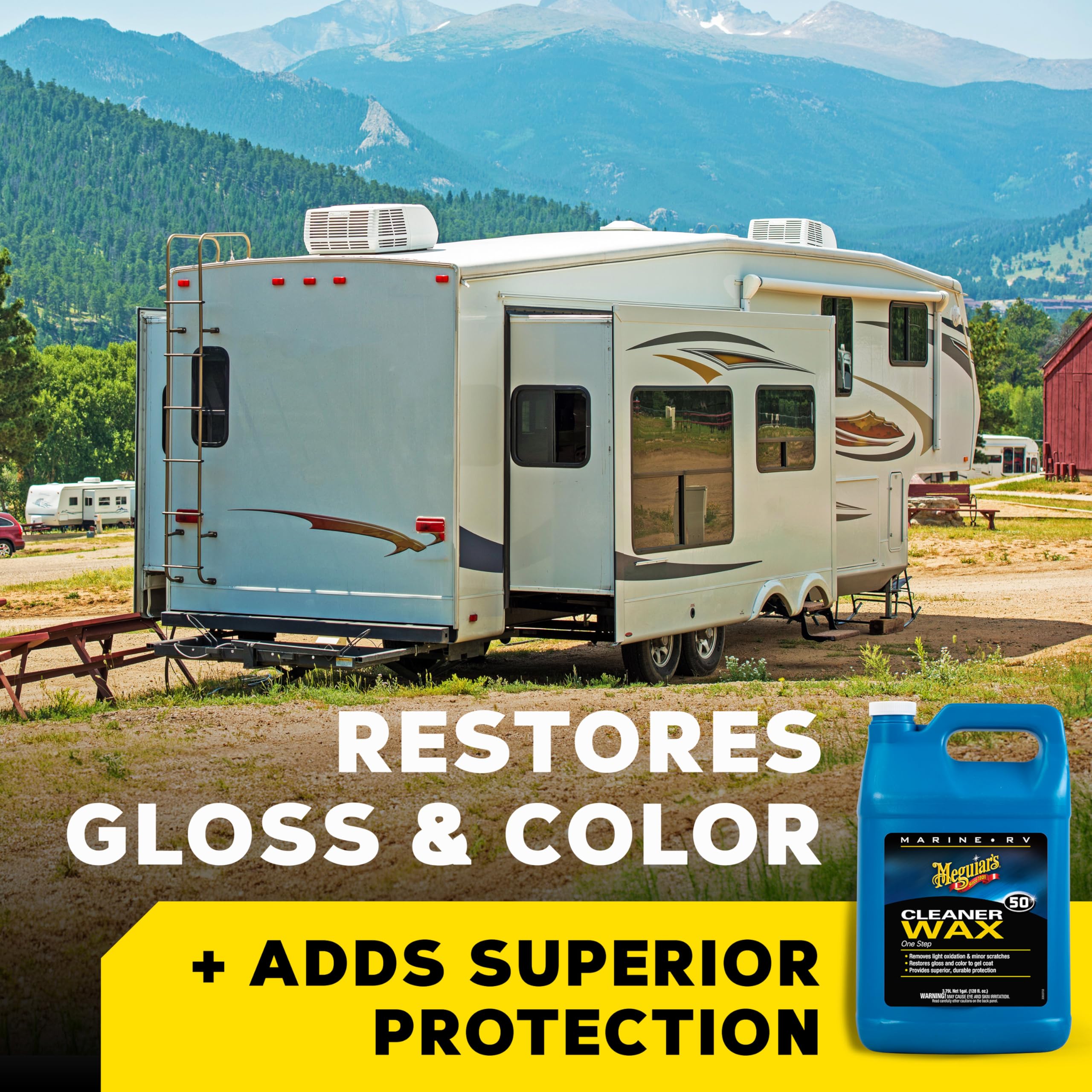 Meguiar'S M5001 Marine/Rv One Step Cleaner Wax - 1 Gallon Container (Packaging May Vary),WBAUVB000EZVXCK