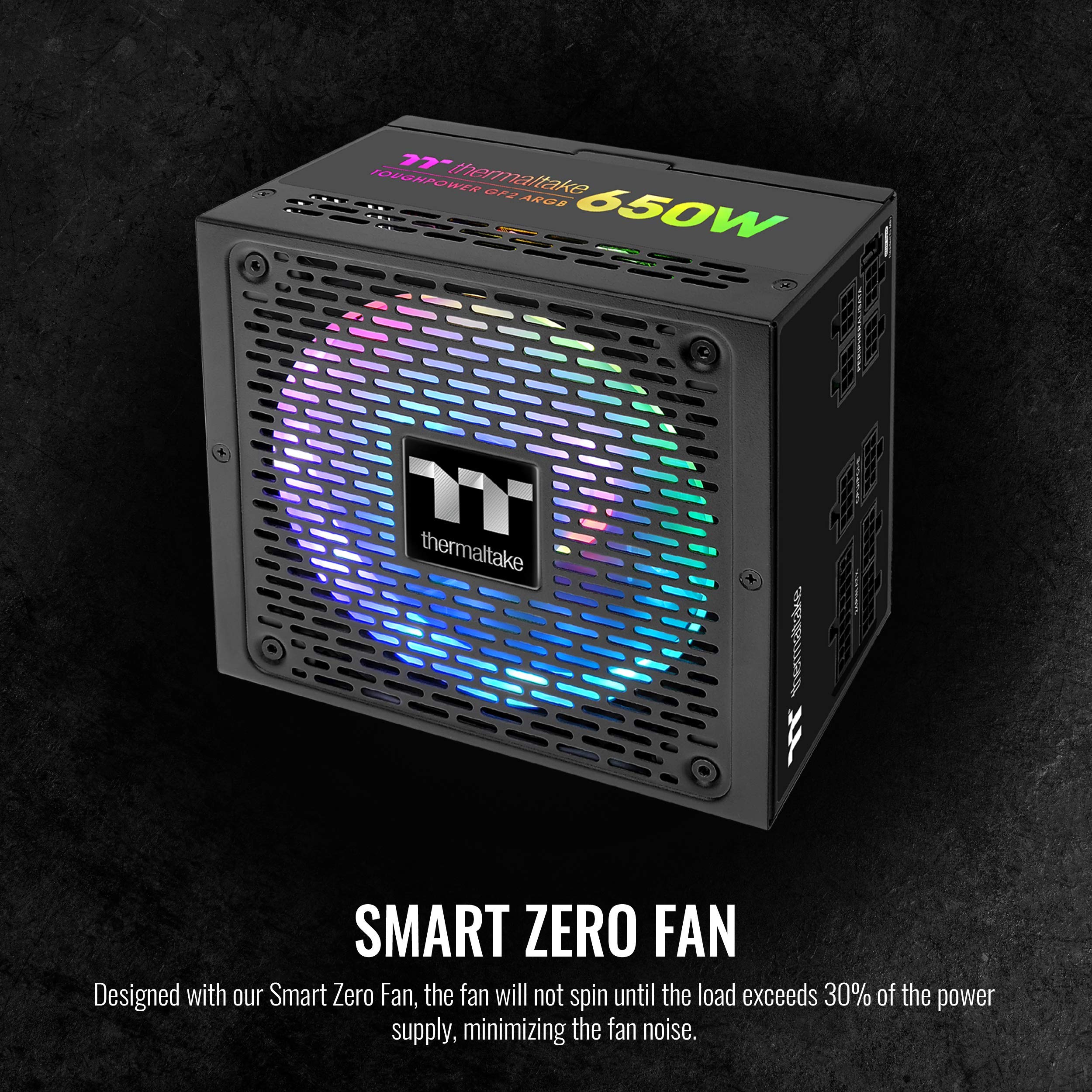 Thermaltake Toughpower Gf2 Argb 650W 80+ Gold 16.8 Million Colors 18 Addressable Leds 5V Motherboard Sync/Analog Controlled Sli