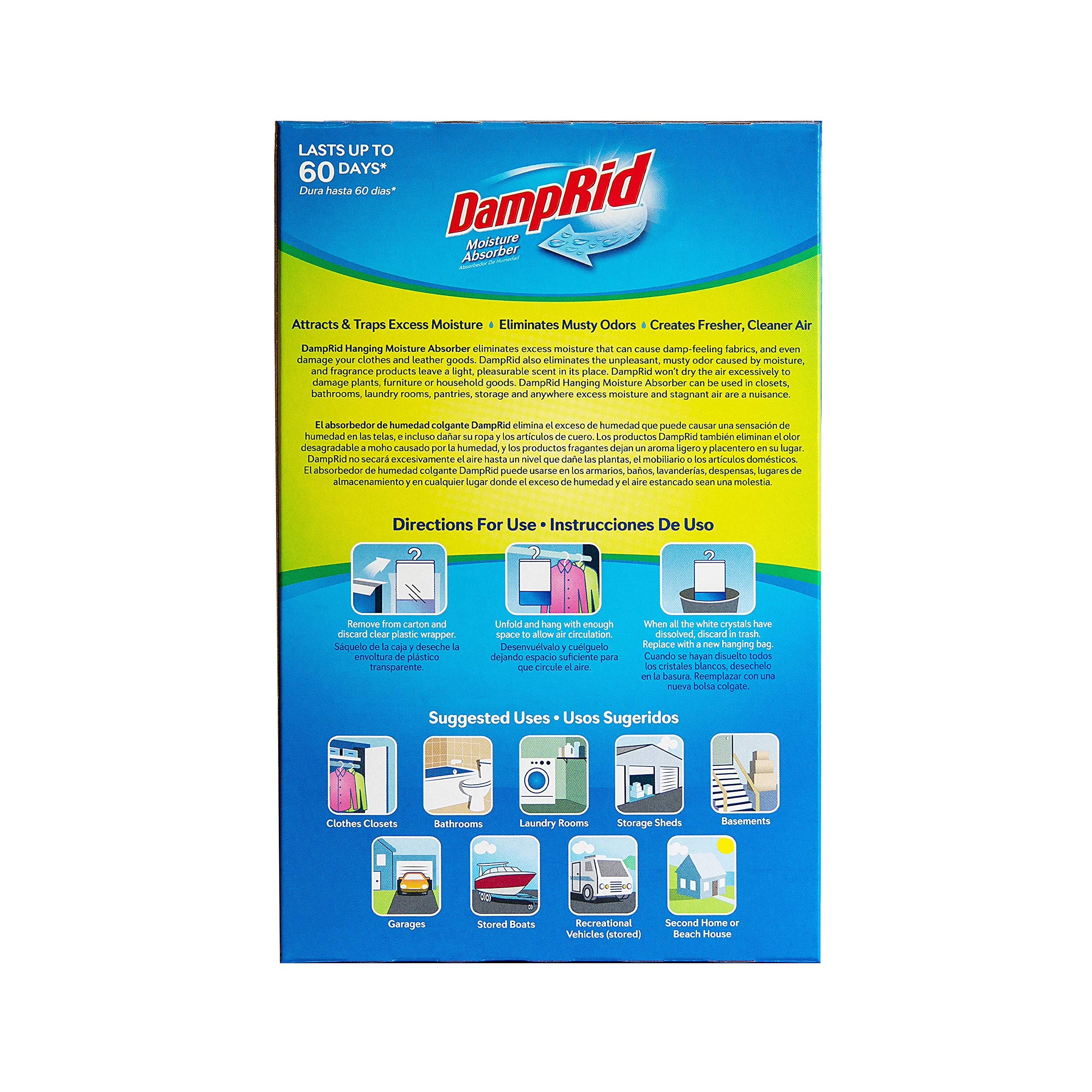 Damprid Pure Linen Hanging Moisture Absorber, 3 Pack, For Fresher, Cleaner Air In Closets