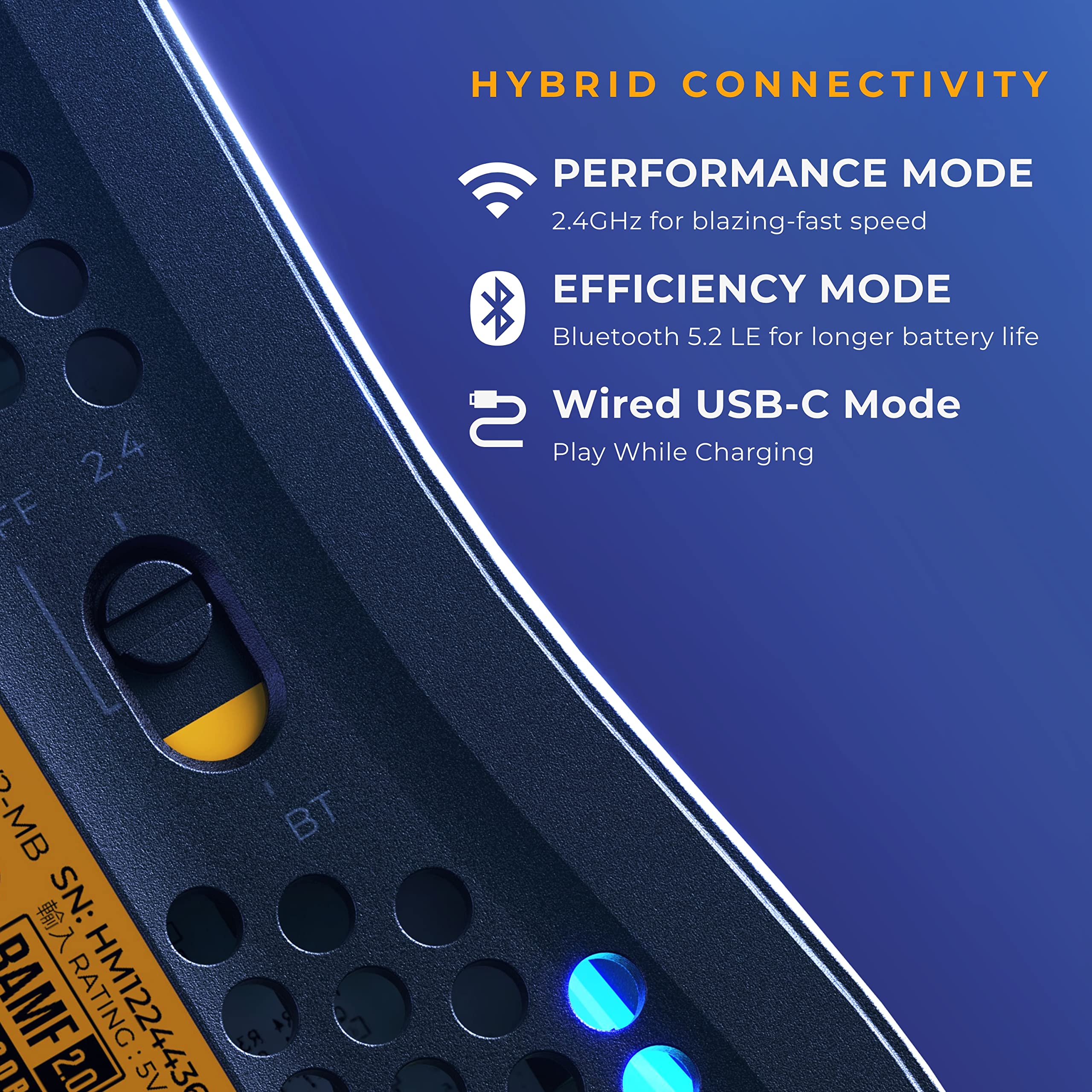 Glorious Gaming Model O 2 Wireless Gaming Mouse - Hybrid 2.4Ghz & Bluetooth Wireless, 68G Superlight, Long Battery Life, 26K Bam