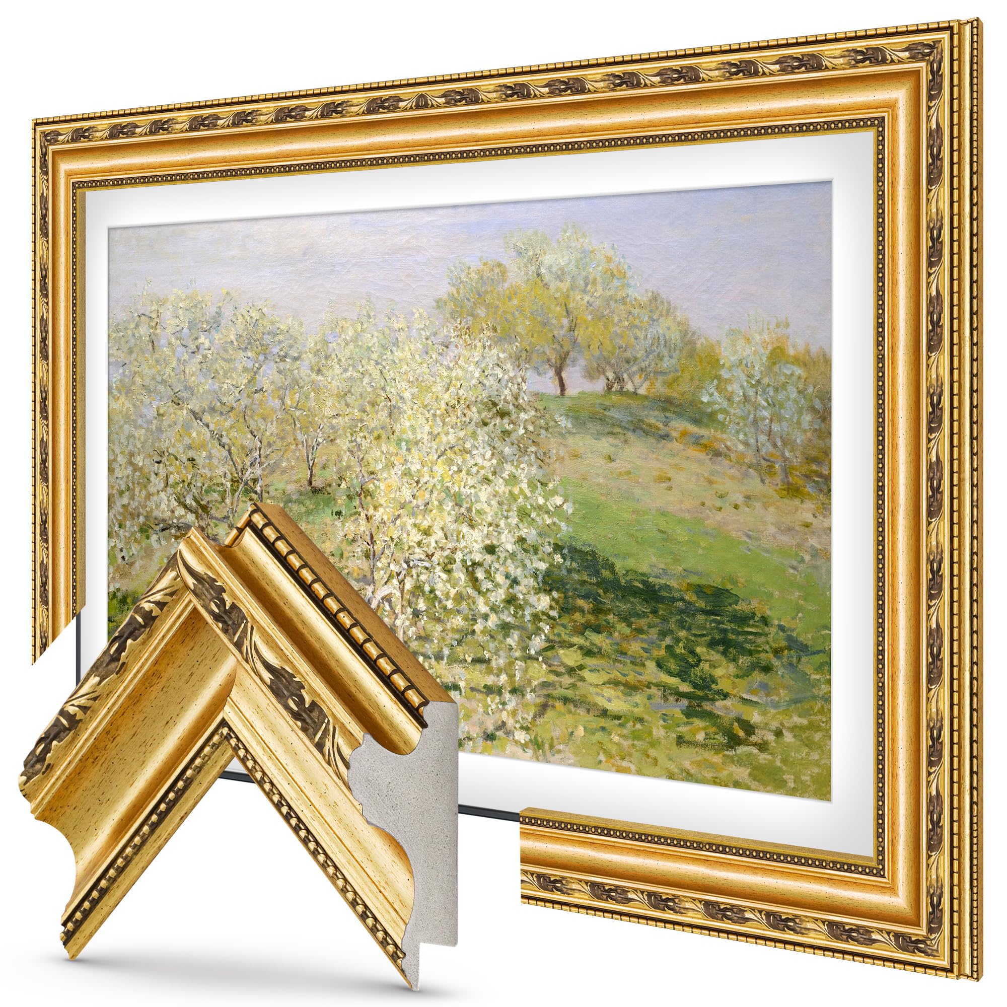 Ornate Gold 32 Premiere Deco TV Frame - Compatible ONLY with Samsung The Frame TVs (Fits 2021-2026, LS03A, LS03B, LS03C, LS03D, 