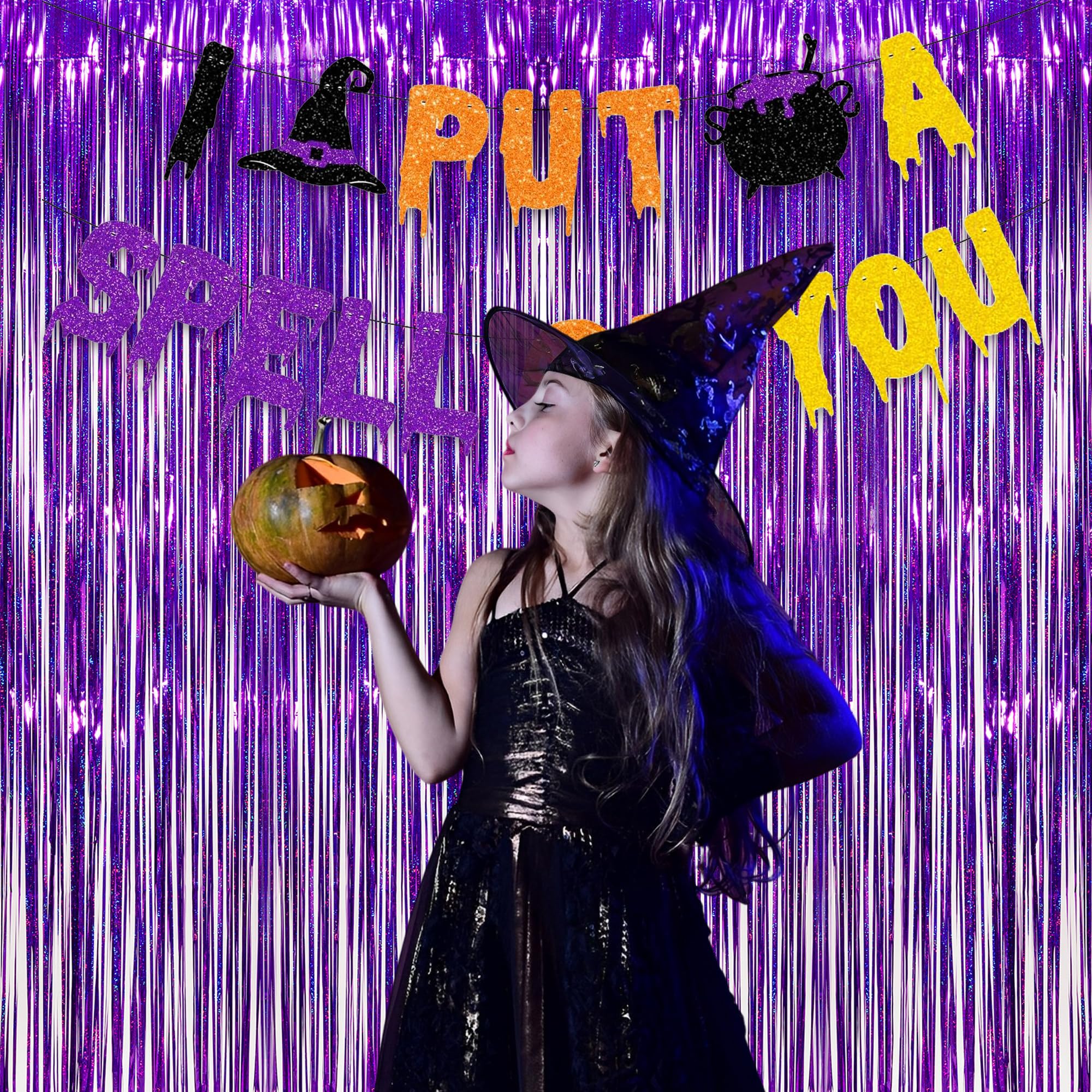 Purple Tinsel Curtain Party Backdrop   Greatril Foil Fringe Curtain Party Photo Booth Streamers For Mermaid Euphoria Themed Part