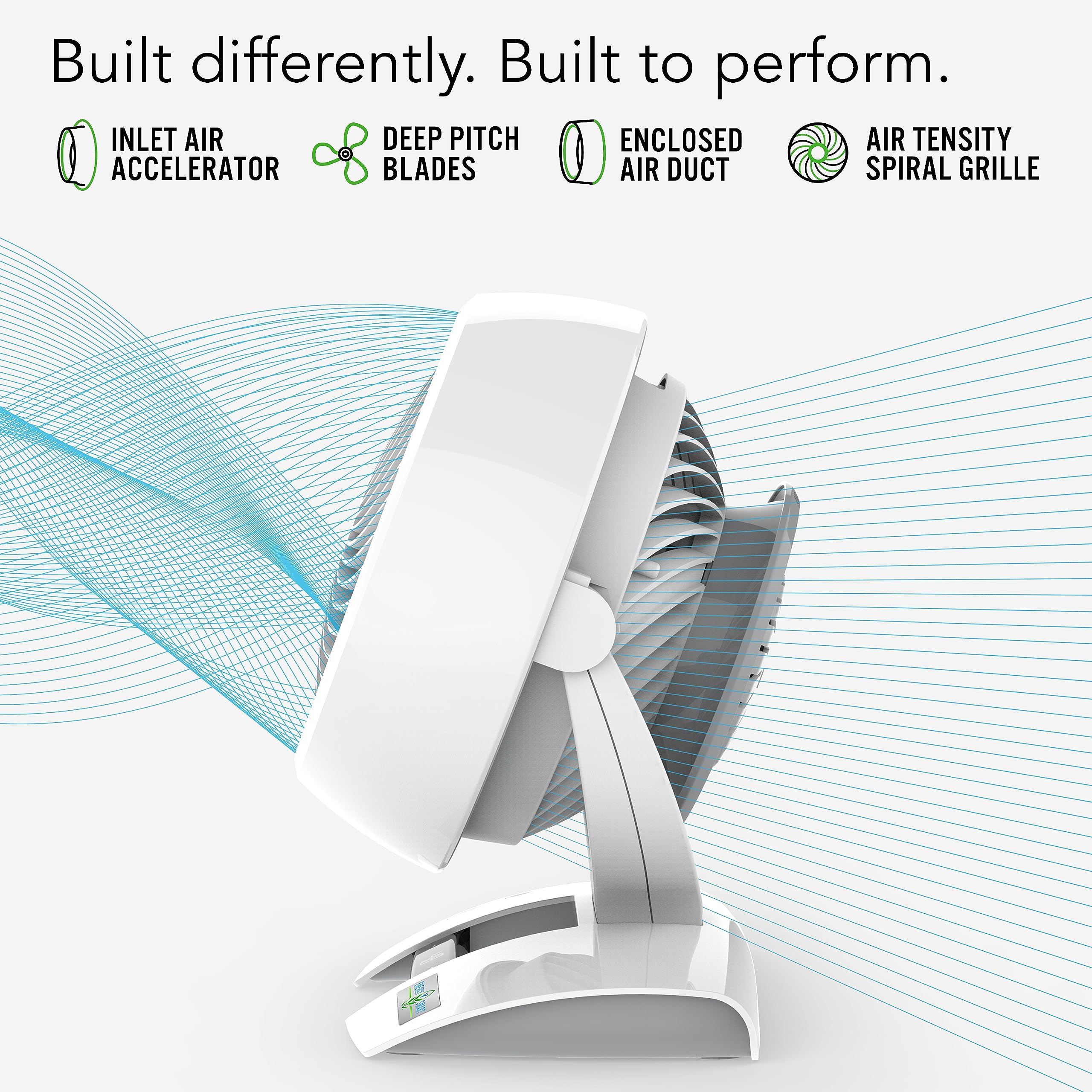 Vornado 5303Dc Energy Smart Small Air Circulator Fan With Variable Speed Control, White, Medium