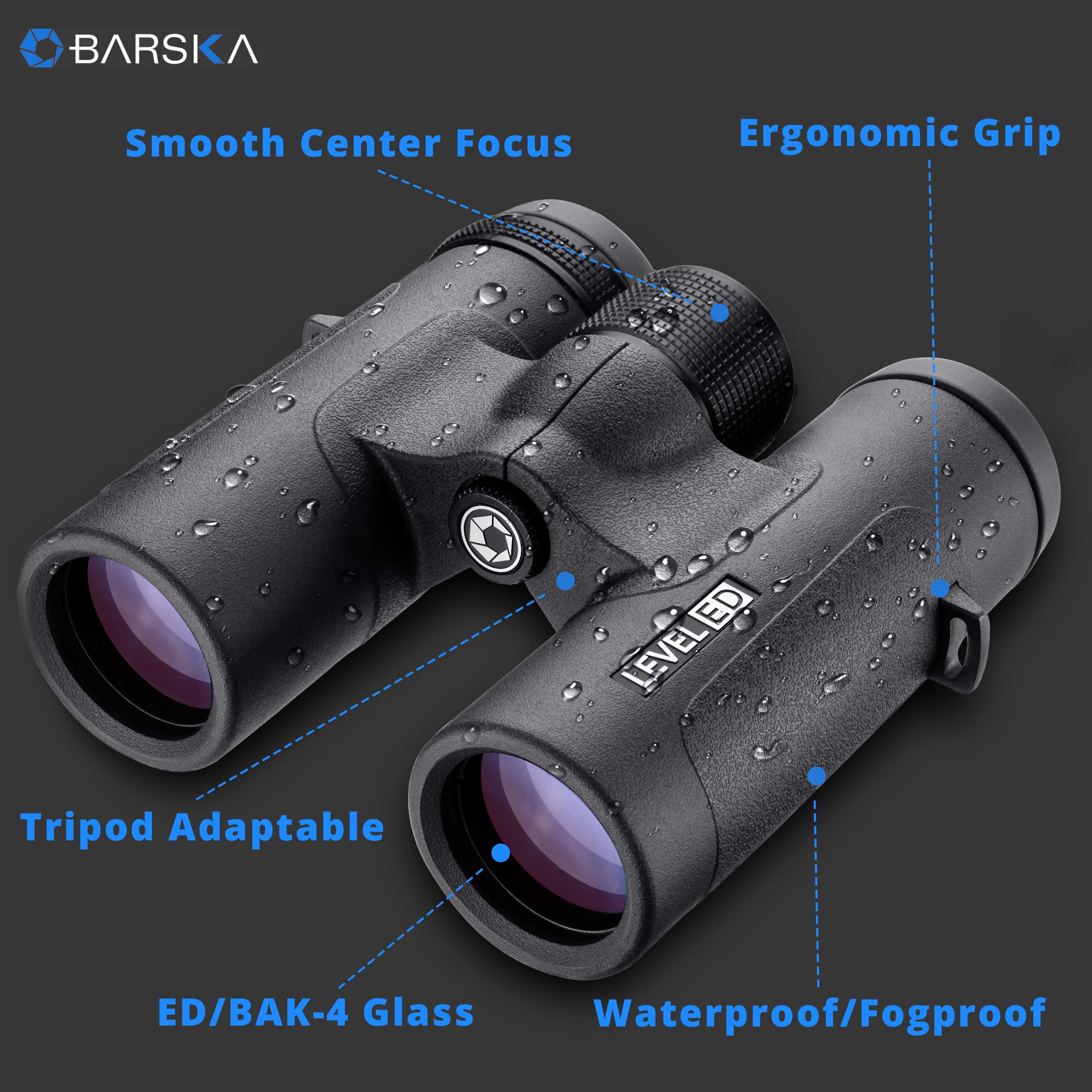 Barska Ab12990 Level Ed 8X32 Binoculars With Crystal Clear Glass Bak 4 Prism Perfect For Bird Watching Hunting Outdoor Concerts