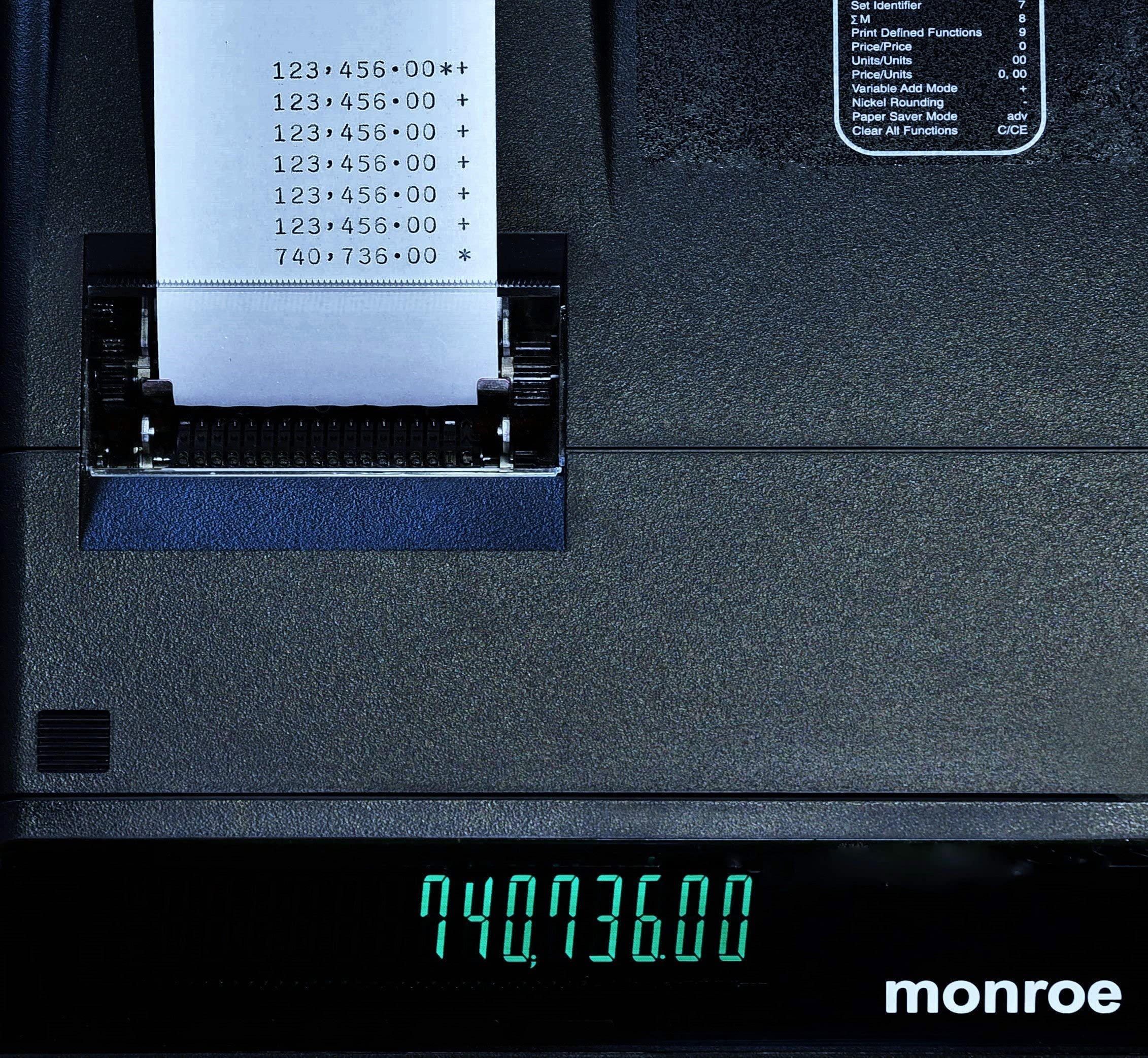 (12) Top Of The Line Genuine Monroe P65M Universal Black/Red Printing Calculator Ribbon Spools With The Darkest Ink In The Industry