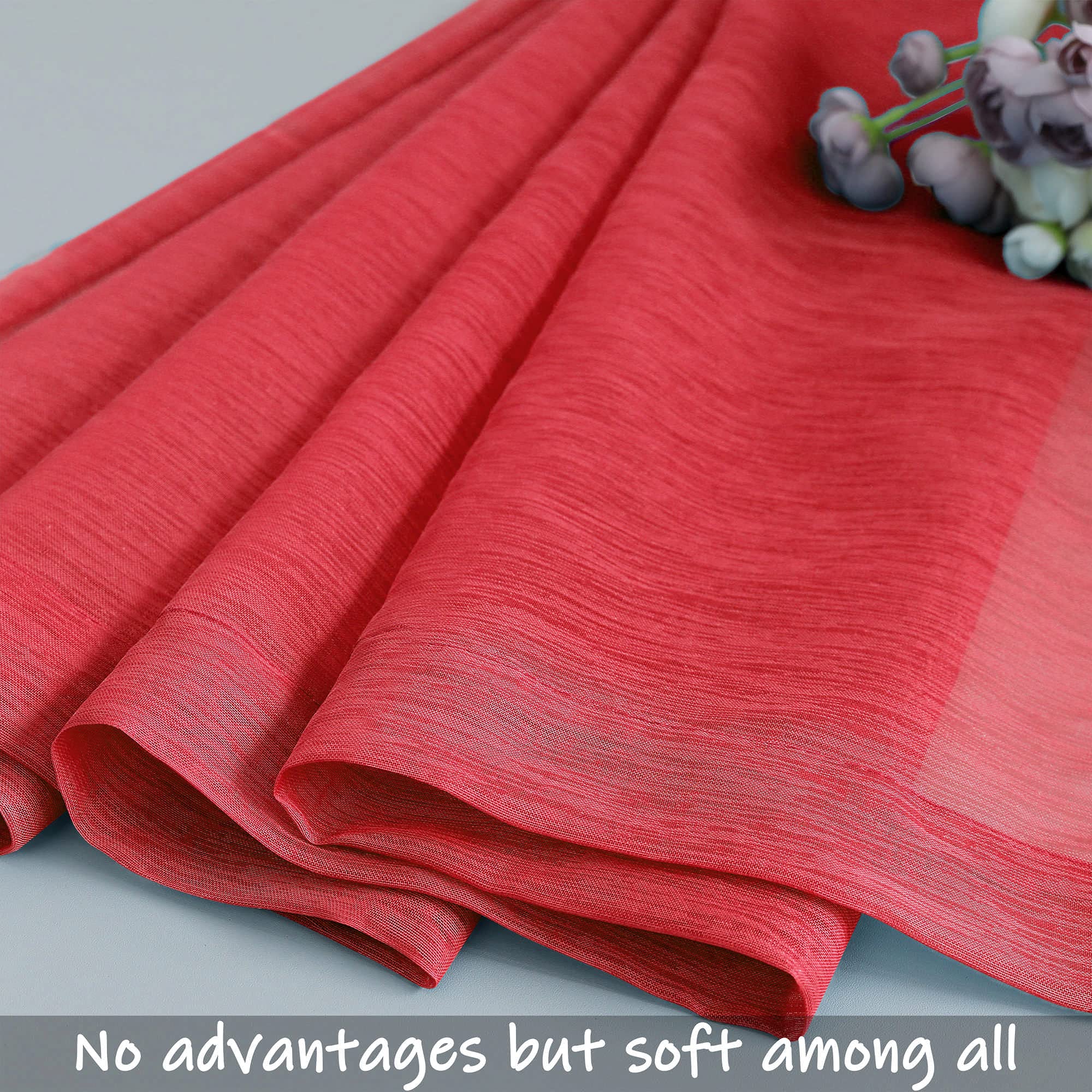 Christmas Decor Red Curtains 63 Inch Length For Boys Room 2 Panels Set Rod Pocket Sheer Curtains For Kitchen Kids Bedroom 52X63