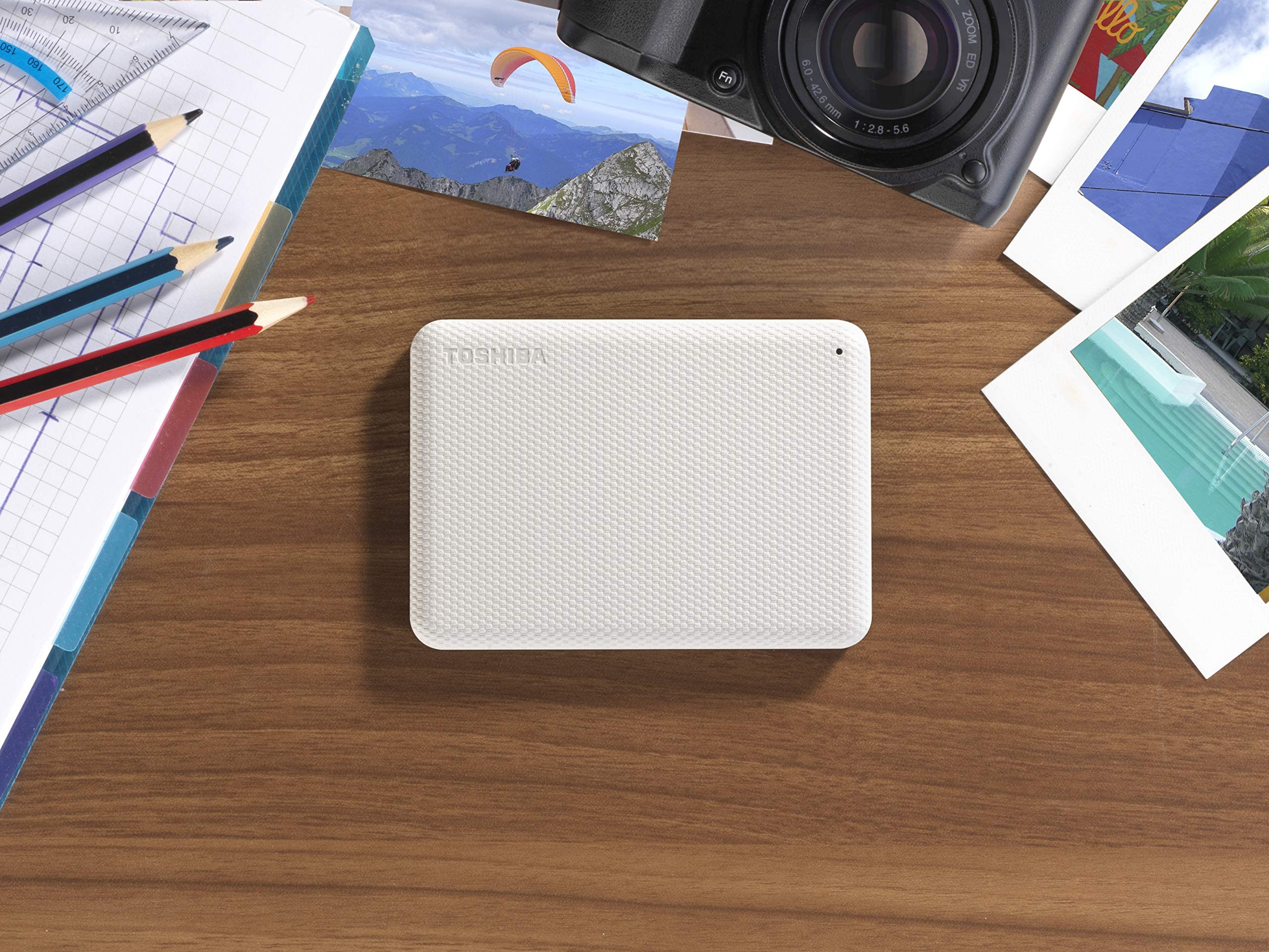 Toshiba Canvio Advance 4Tb Portable External Hard Drive Usb 3.0, White - Hdtca40Xw3Ca