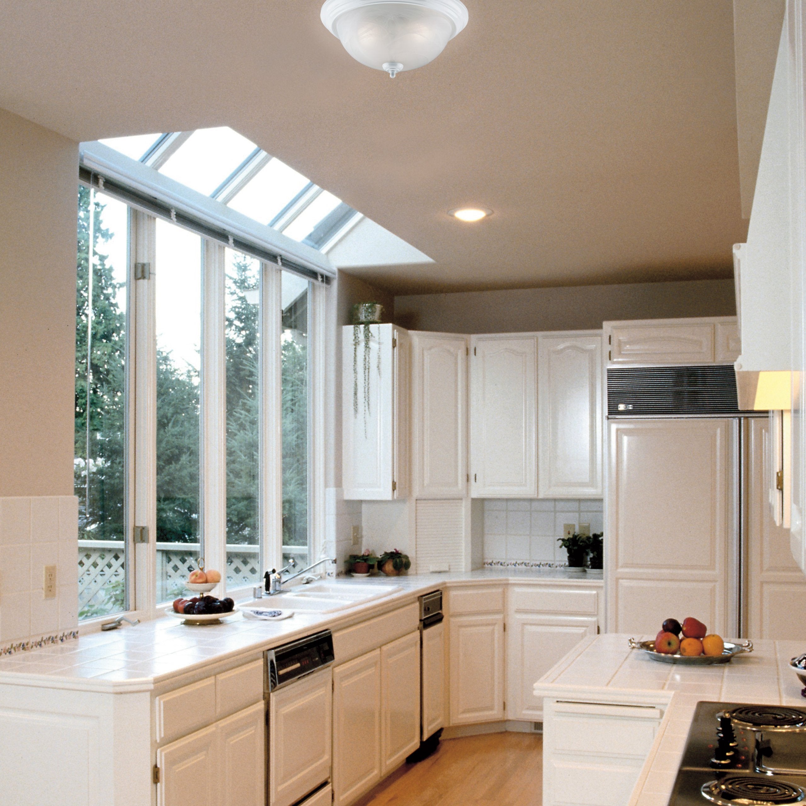 Westinghouse 64358 3 Light Ceil Fixture  White