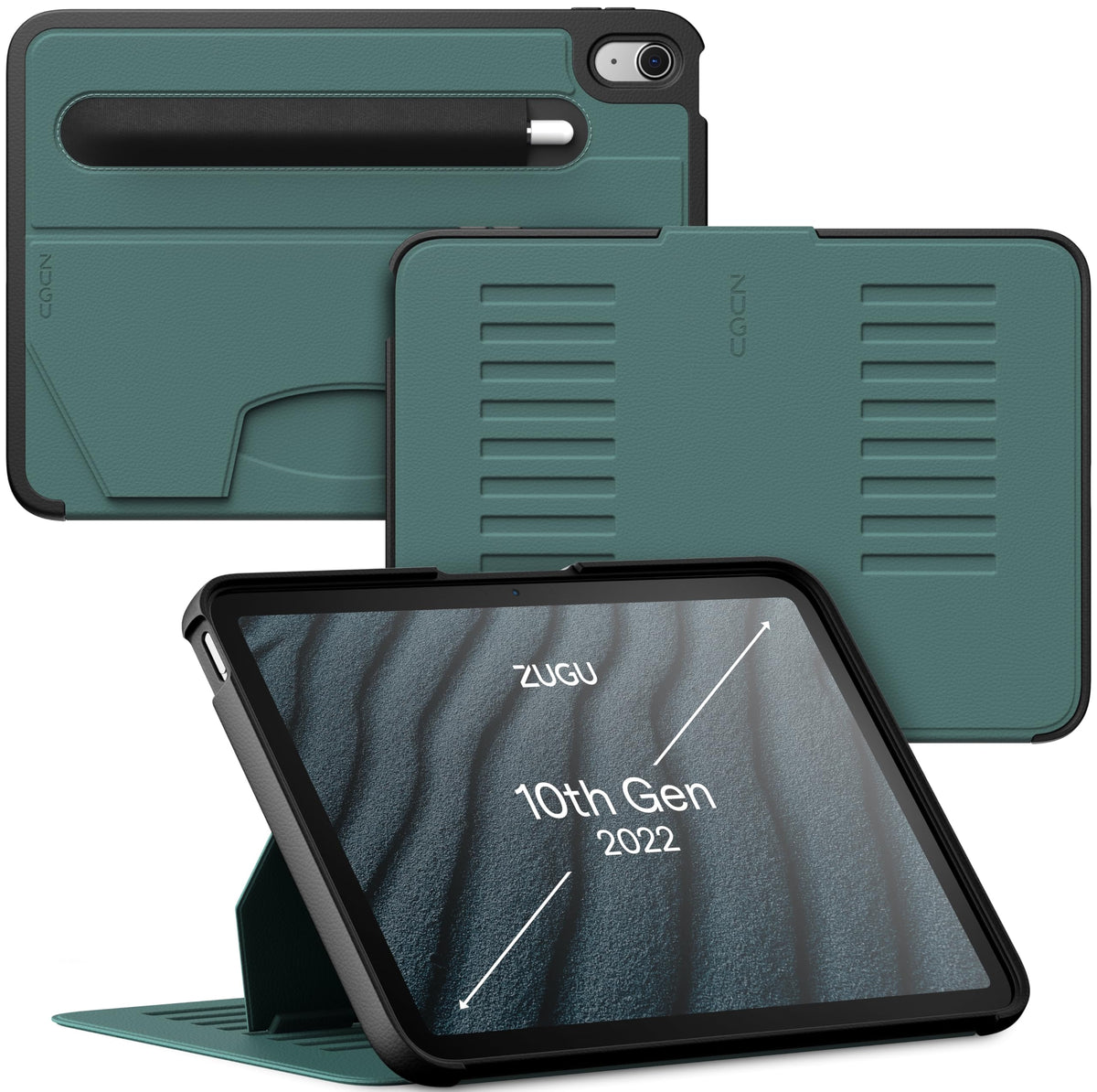 Zugu Case For Ipad 10.9 Inch Case Ipad 11Th/10Th Generation (A16 2025/2022), Slim Protective Magnetic Stand & Sleep/Wake Cover 11Th/10Th Gen Ipad Stand, Model #S A2696, A2757, A2777, Pine