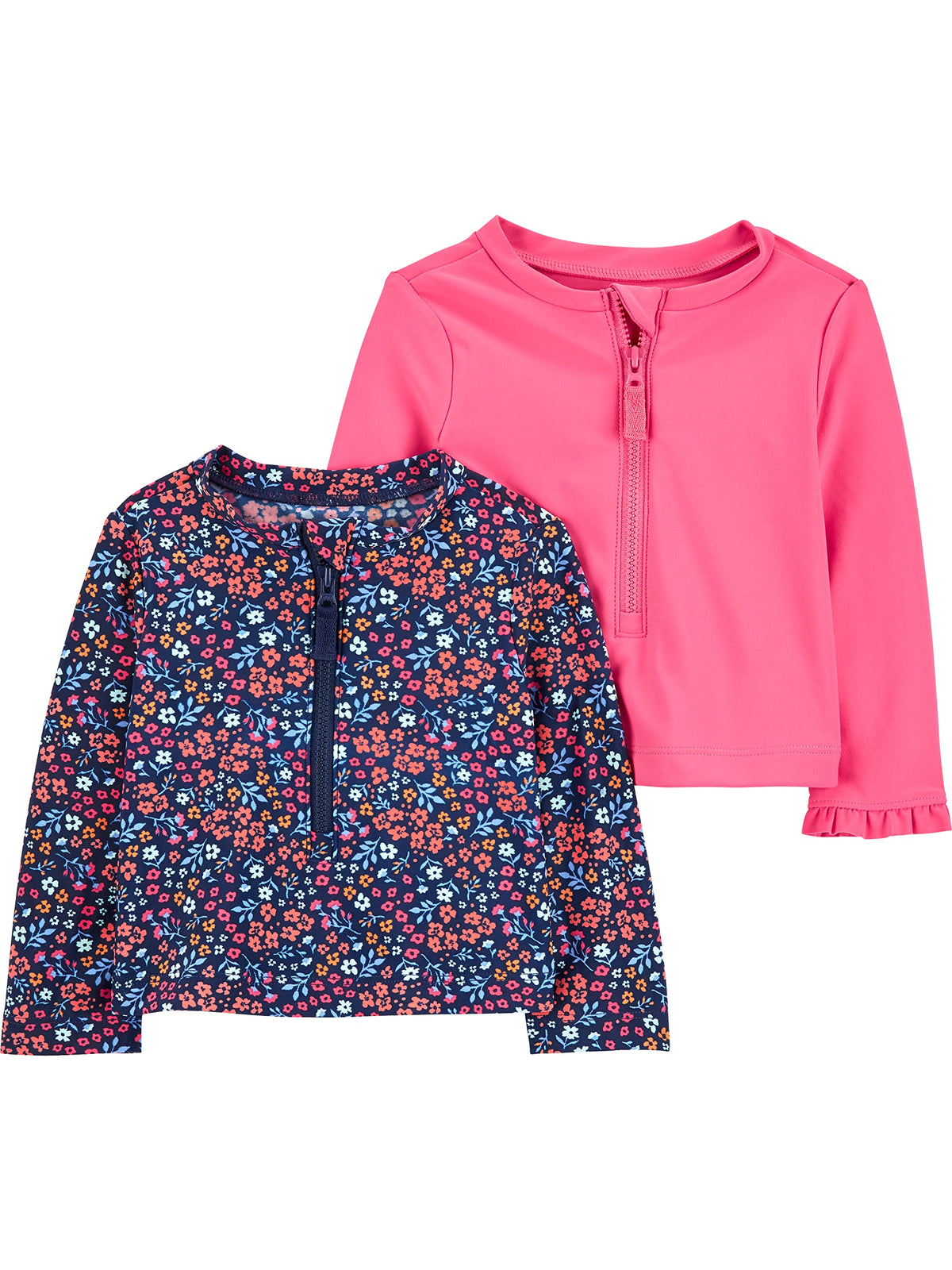 Simple Joys By Carters Toddler Girls Assorted Rashguard Set, Pack Of 2, Pink, Floral, 2T