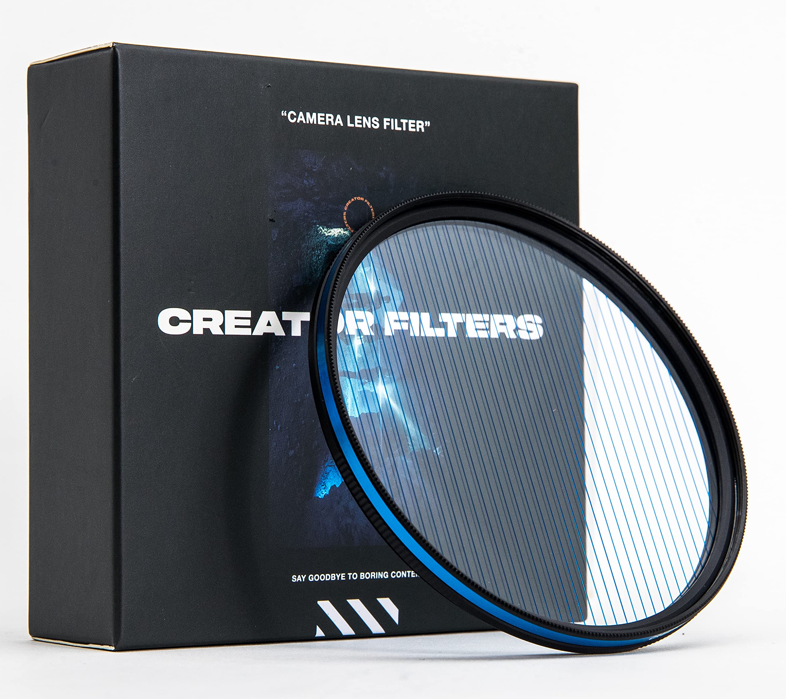 Creator Fx Anamorfake Blue Streak Special Effects Lens Filter | Anamorphic Light Flare Effect Filter For Camera Lens (Fits 82Mm,