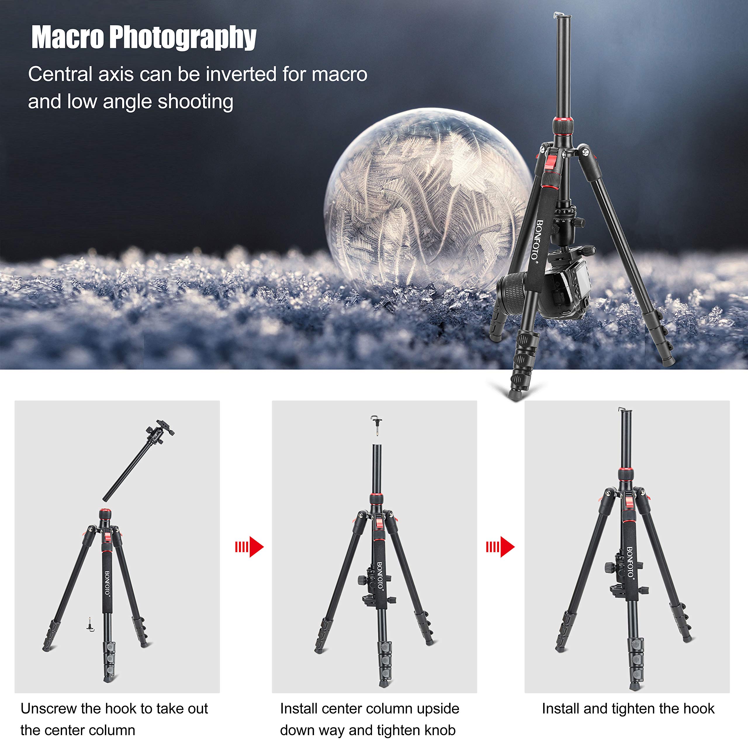 70 Inch Tripod For Camera,Stable Aluminum Travel Tripod, Photography Tripod With 360 Degree Ball Head And Carry Bag, Camera Stan