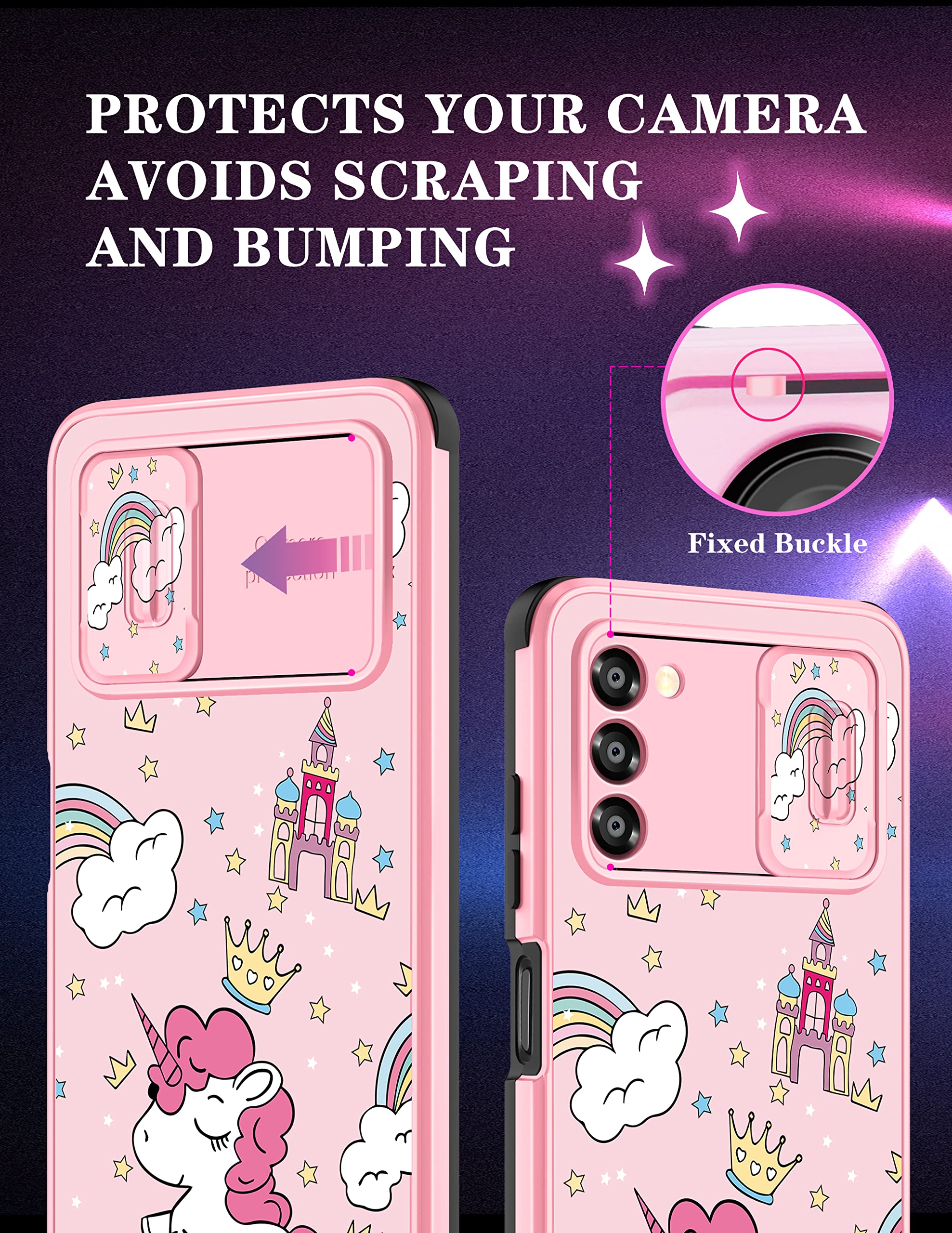 Goocrux For Samsung Galaxy A03S Case For Girls Women Cartoon Cute Girly Phone Cover Kawaii Pattern Unique Design Aesthetic With
